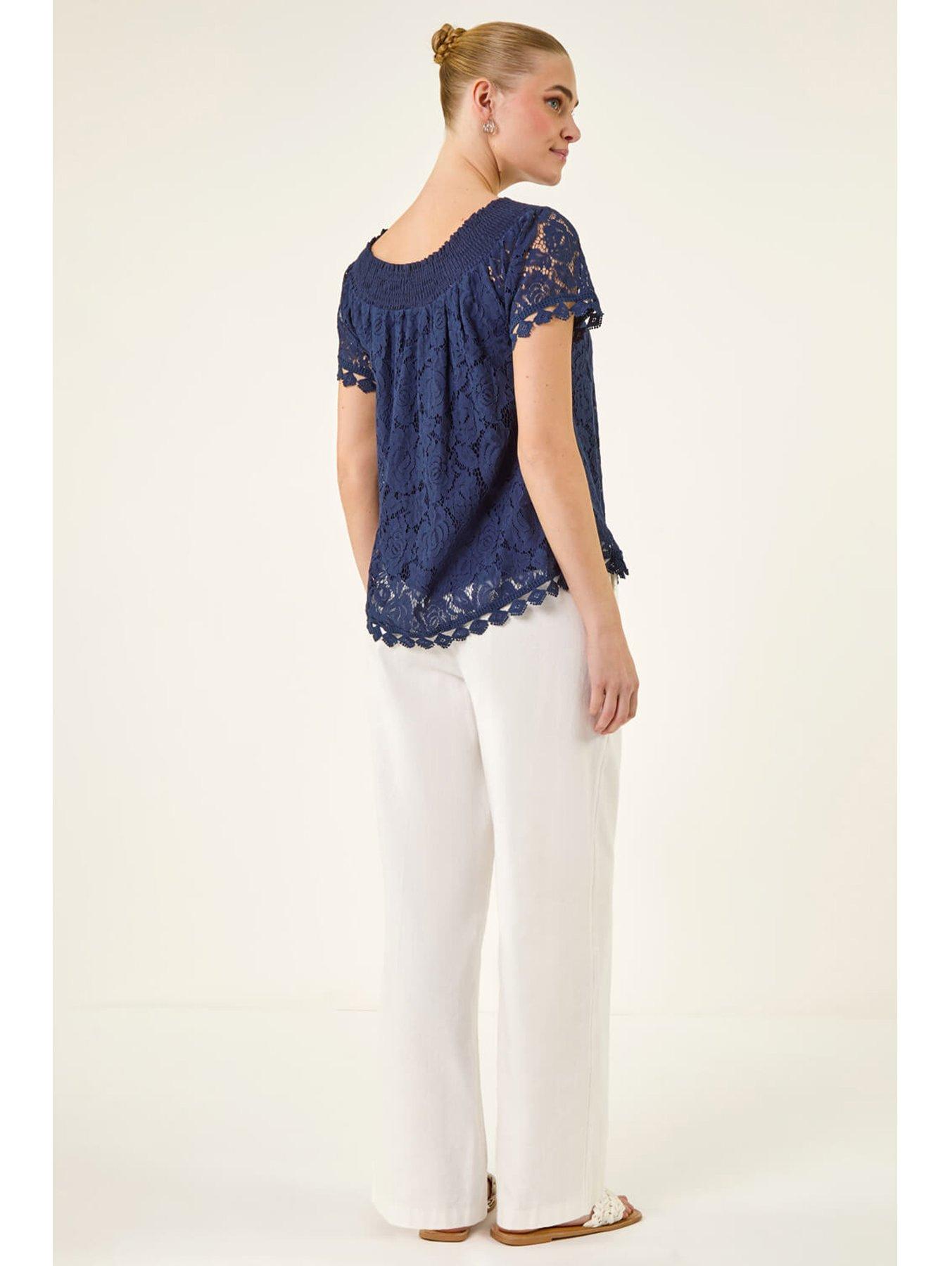 Image 2 of 5 of Roman Lace Bardot Top