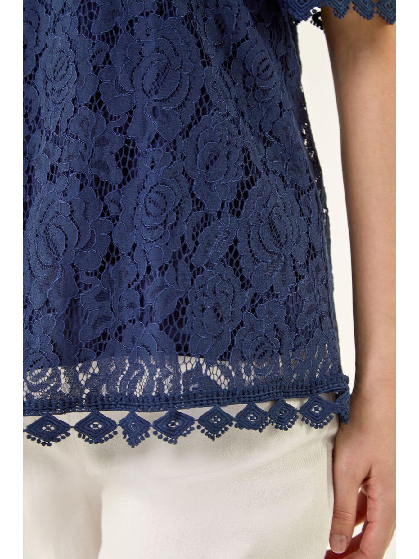 Image 5 of 5 of Roman Lace Bardot Top