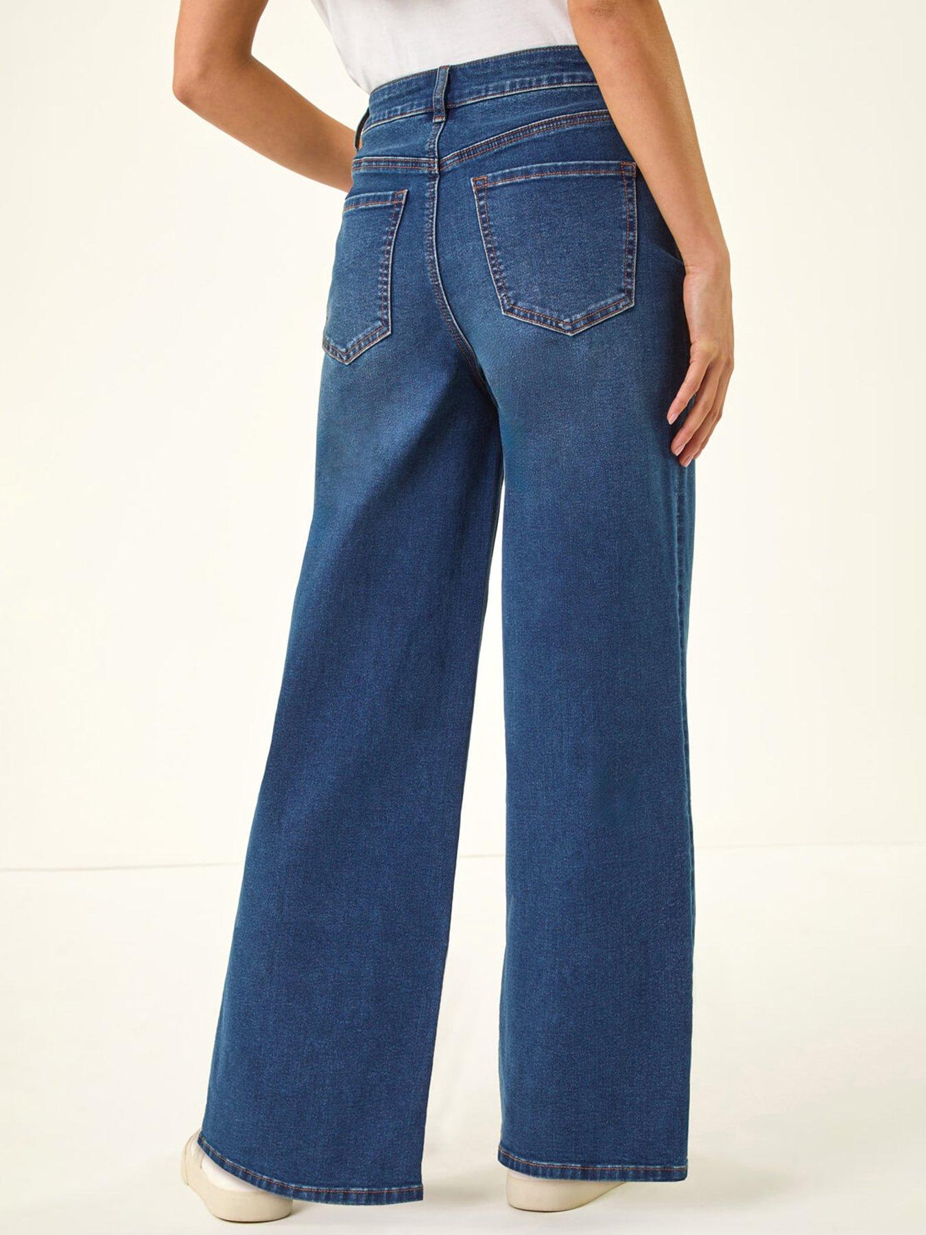 Image 2 of 4 of Roman Petite Wide Leg Jeans