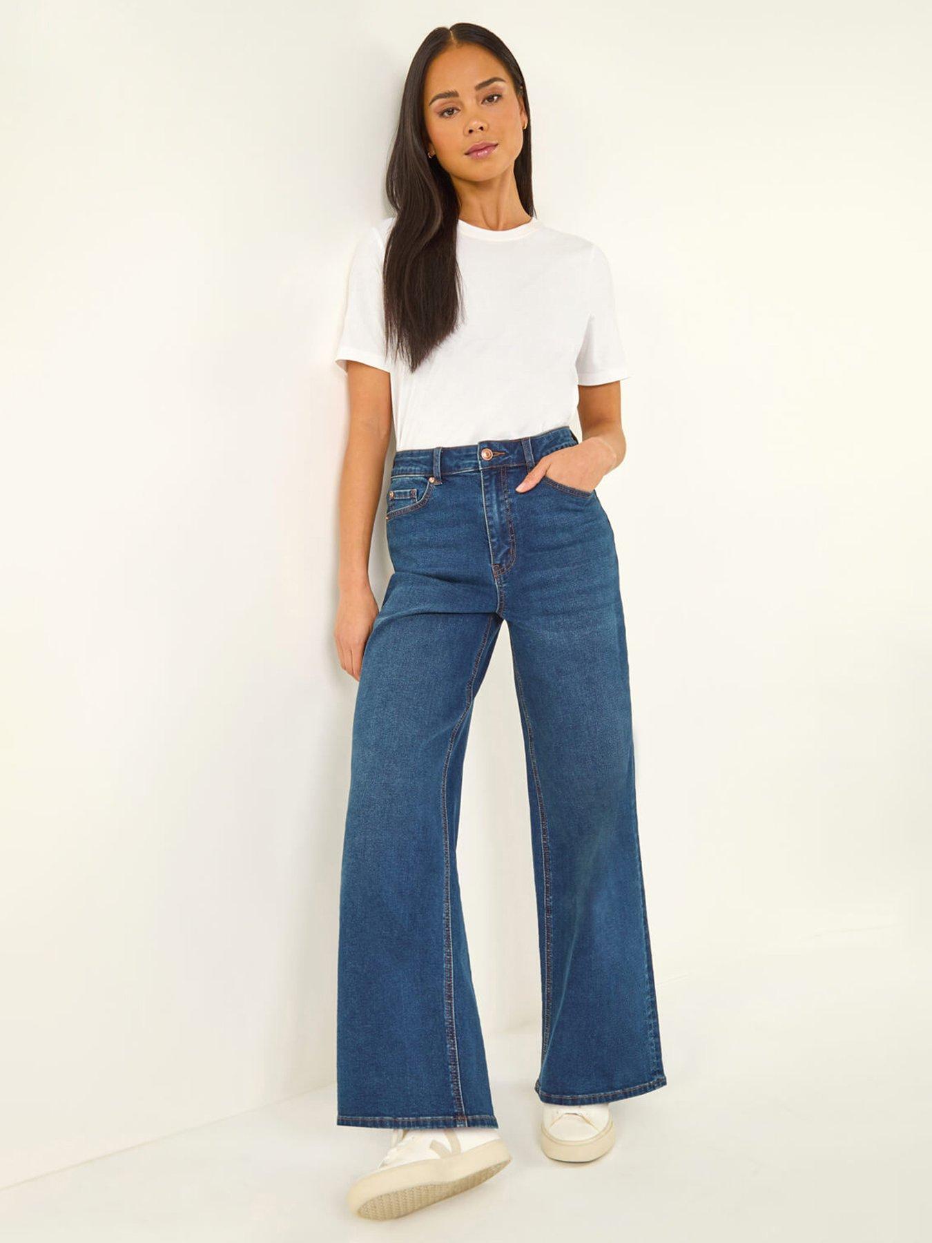 Image 3 of 4 of Roman Petite Wide Leg Jeans