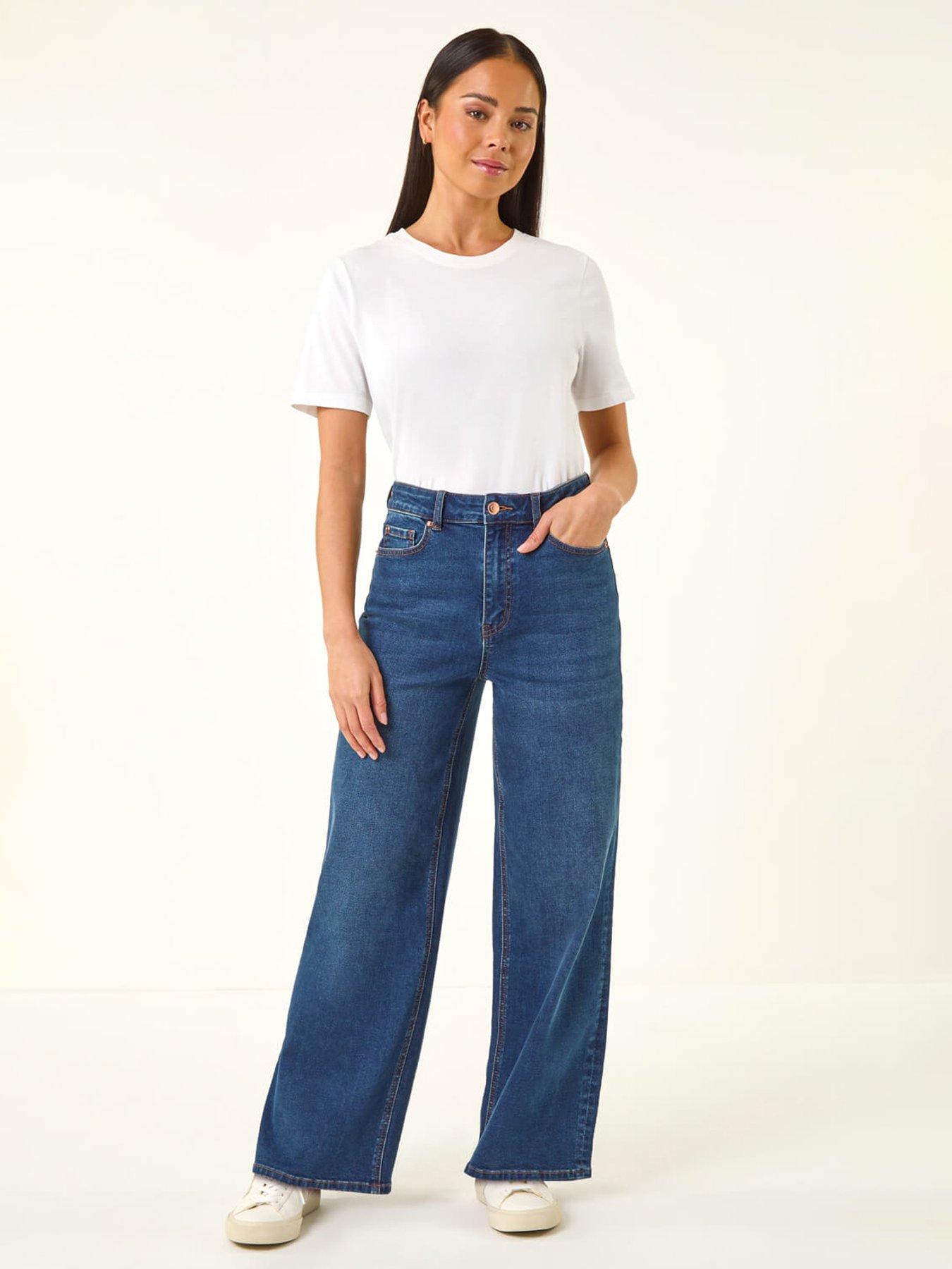 Image 4 of 4 of Roman Petite Wide Leg Jeans
