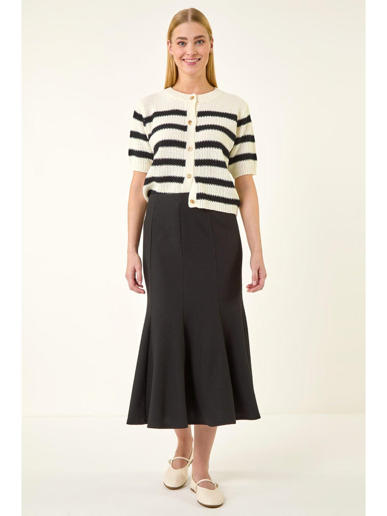  image of roman-textured-panel-stretch-maxi-skirt