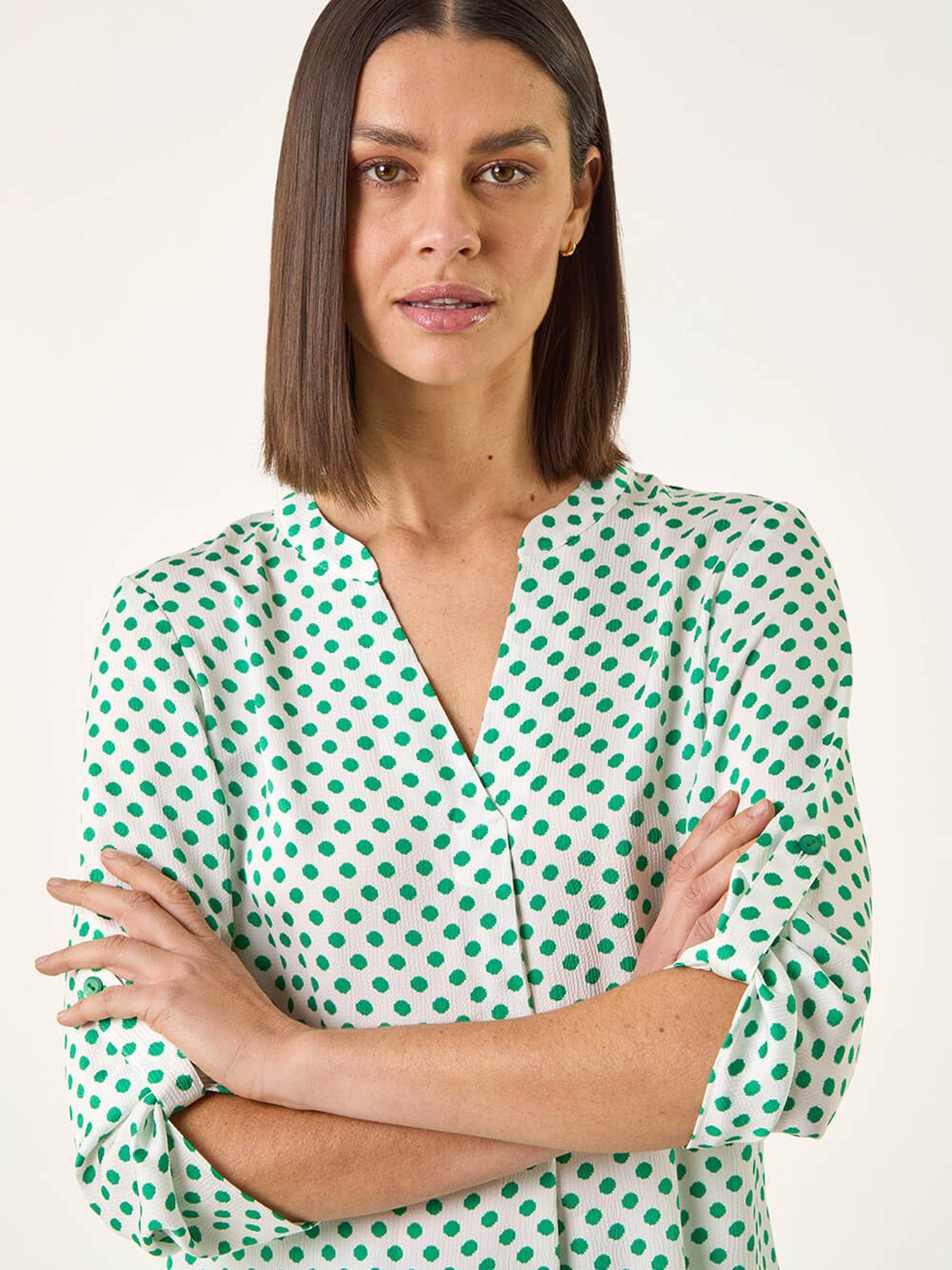 Image 4 of 5 of Roman Spot Print Woven Top