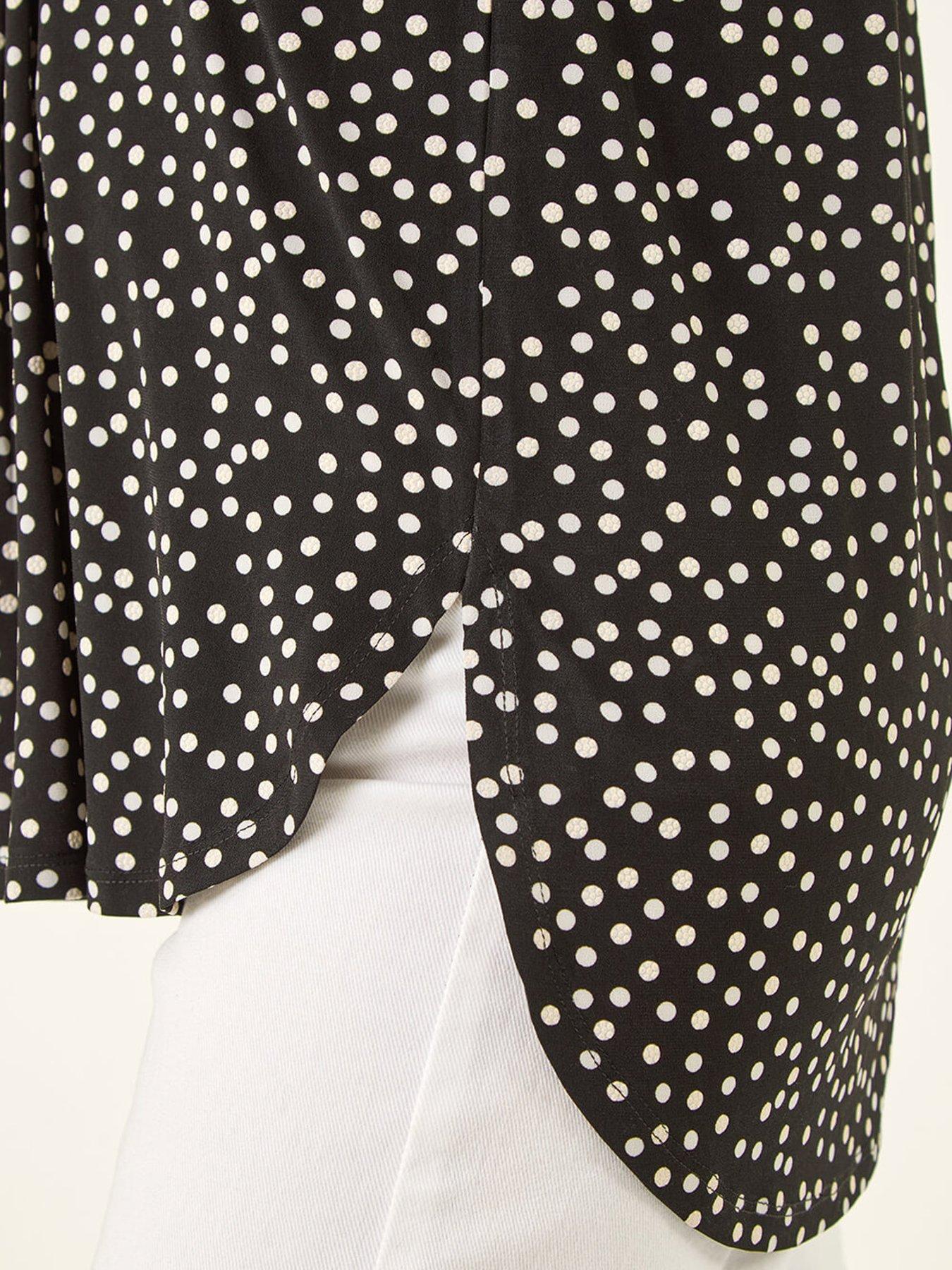  image of roman-polka-dot-puff-print-top