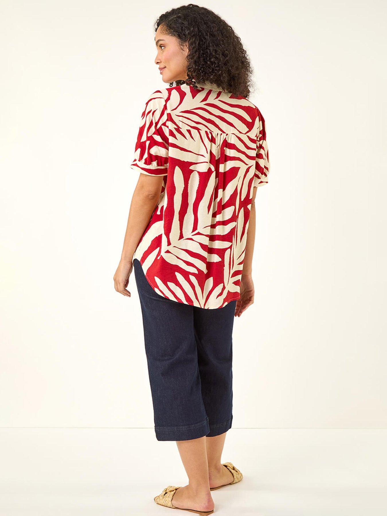stillFront image of roman-abstract-print-collared-shirt