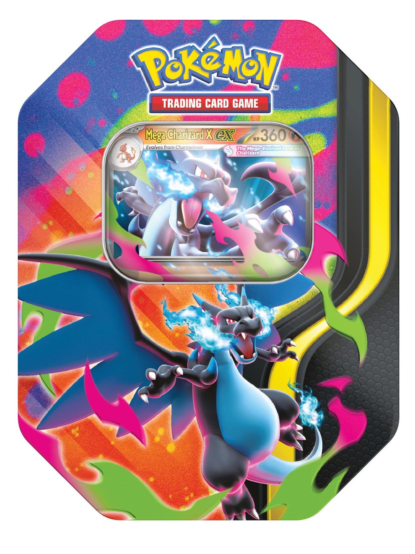 Image 1 of 3 of Pokemon TCG: Mega Charizard Tin - Mega Charizard X ex