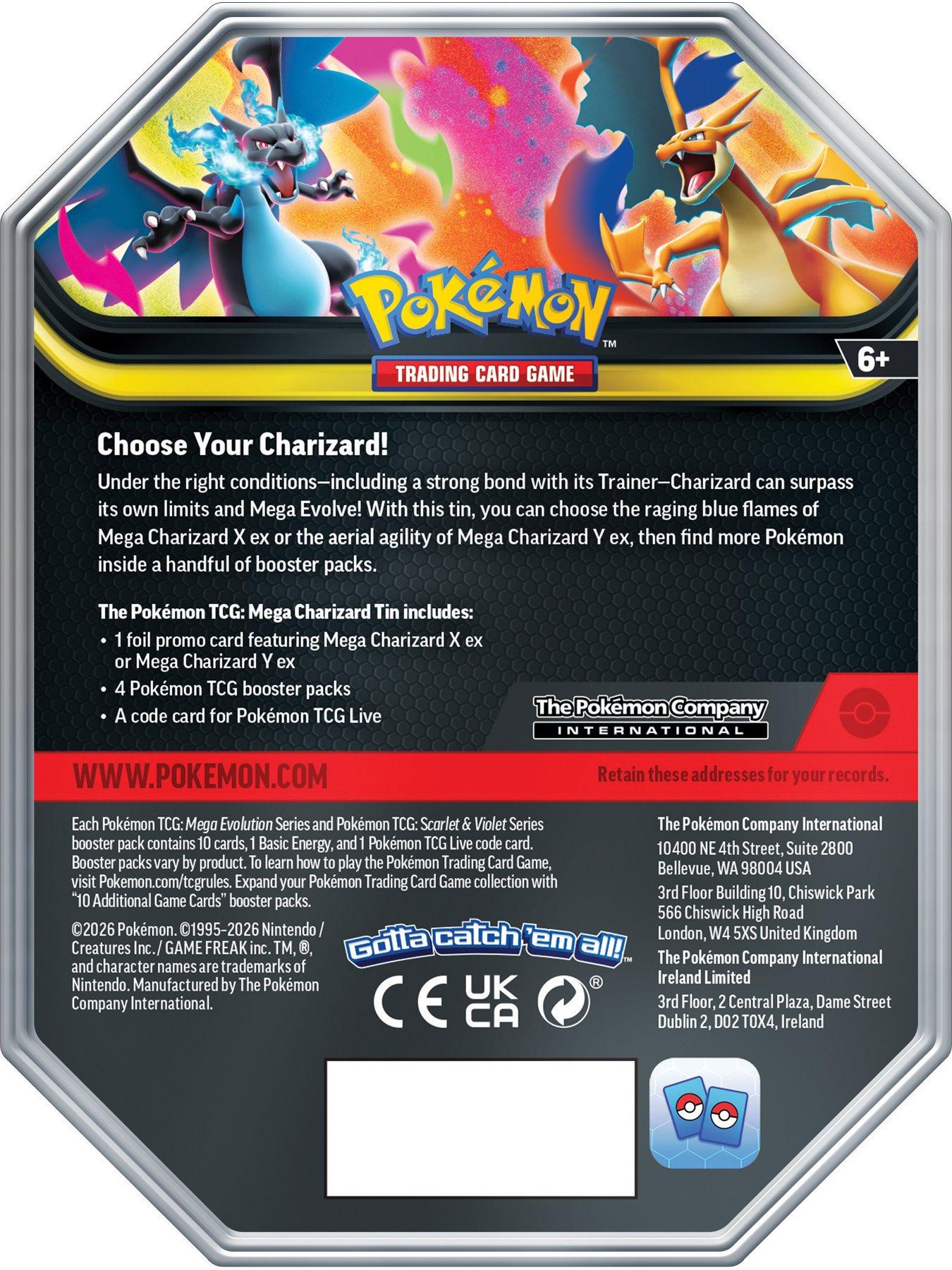Image 2 of 3 of Pokemon TCG: Mega Charizard Tin - Mega Charizard X ex
