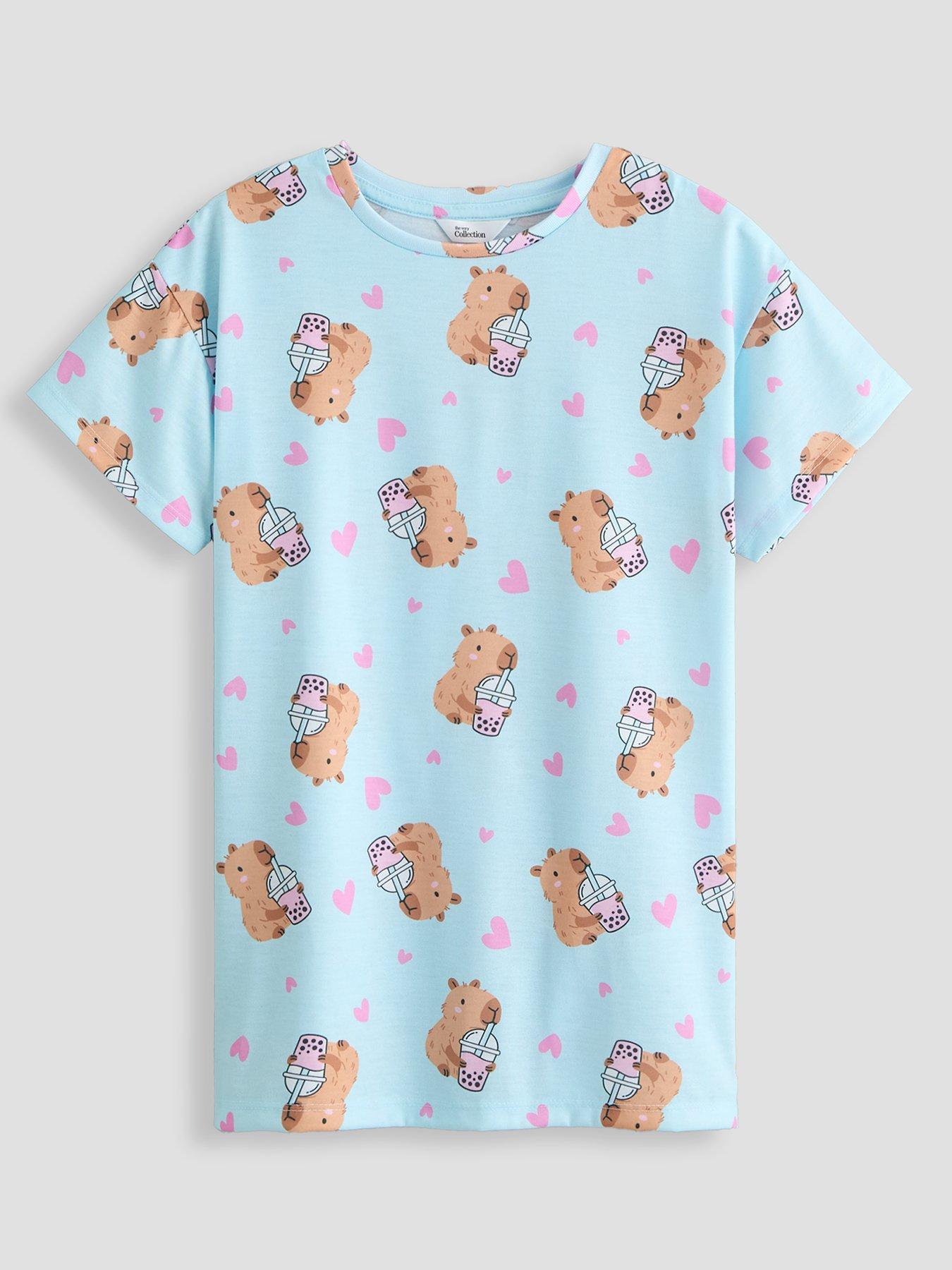 Image 2 of 5 of The Very Collection 2 Pack Capybara Nightdress (9 months - 7 years) - Multi