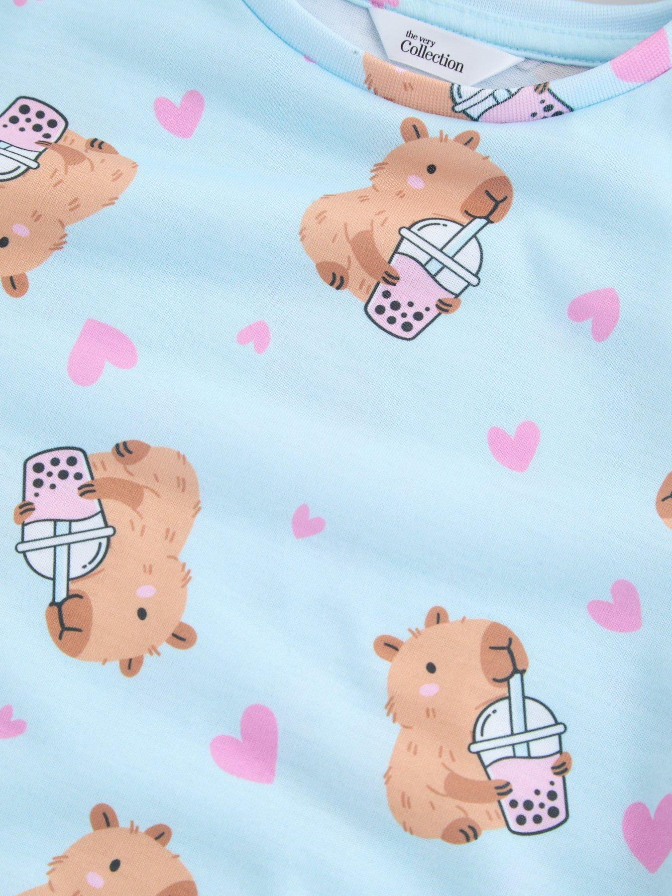 Image 5 of 5 of The Very Collection 2 Pack Capybara Nightdress (9 months - 7 years) - Multi