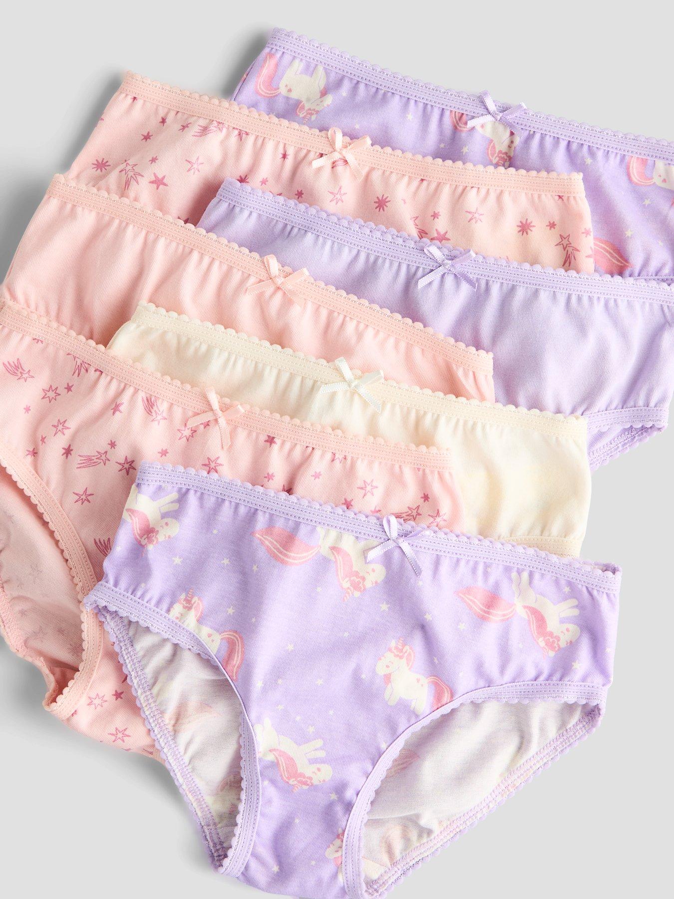Image 4 of 5 of The Very Collection Girls' 7 Pack Unicorn Multi Print - Purple