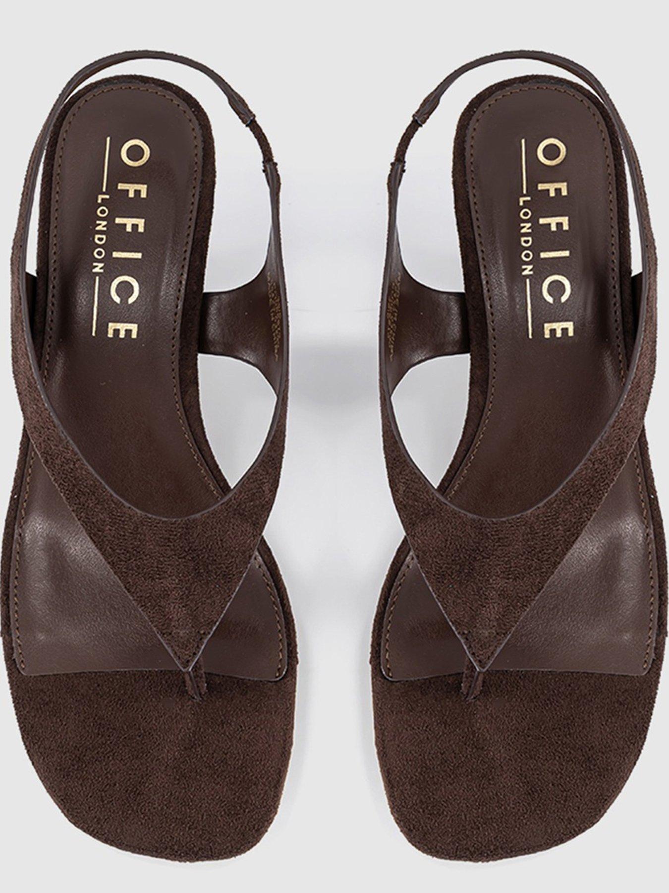 Image 3 of 5 of OFFICE Mimi - Toe Post Slingback Heel - Brown