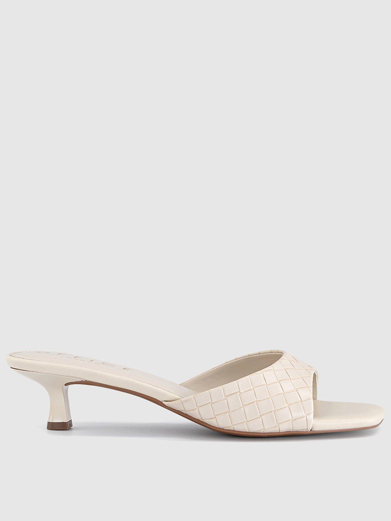 Image 1 of 4 of OFFICE Minnie Kitten Heeled Mule -&nbsp;White