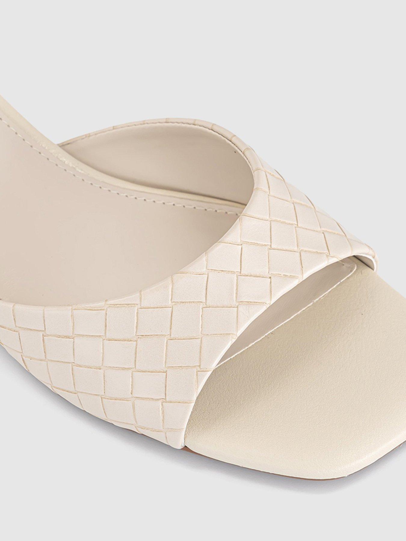 Image 3 of 4 of OFFICE Minnie Kitten Heeled Mule -&nbsp;White