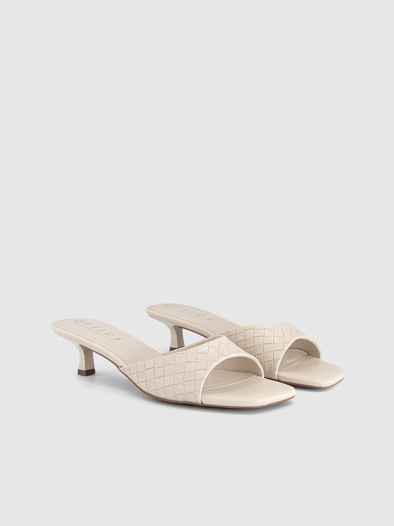 Image 4 of 4 of OFFICE Minnie Kitten Heeled Mule -&nbsp;White