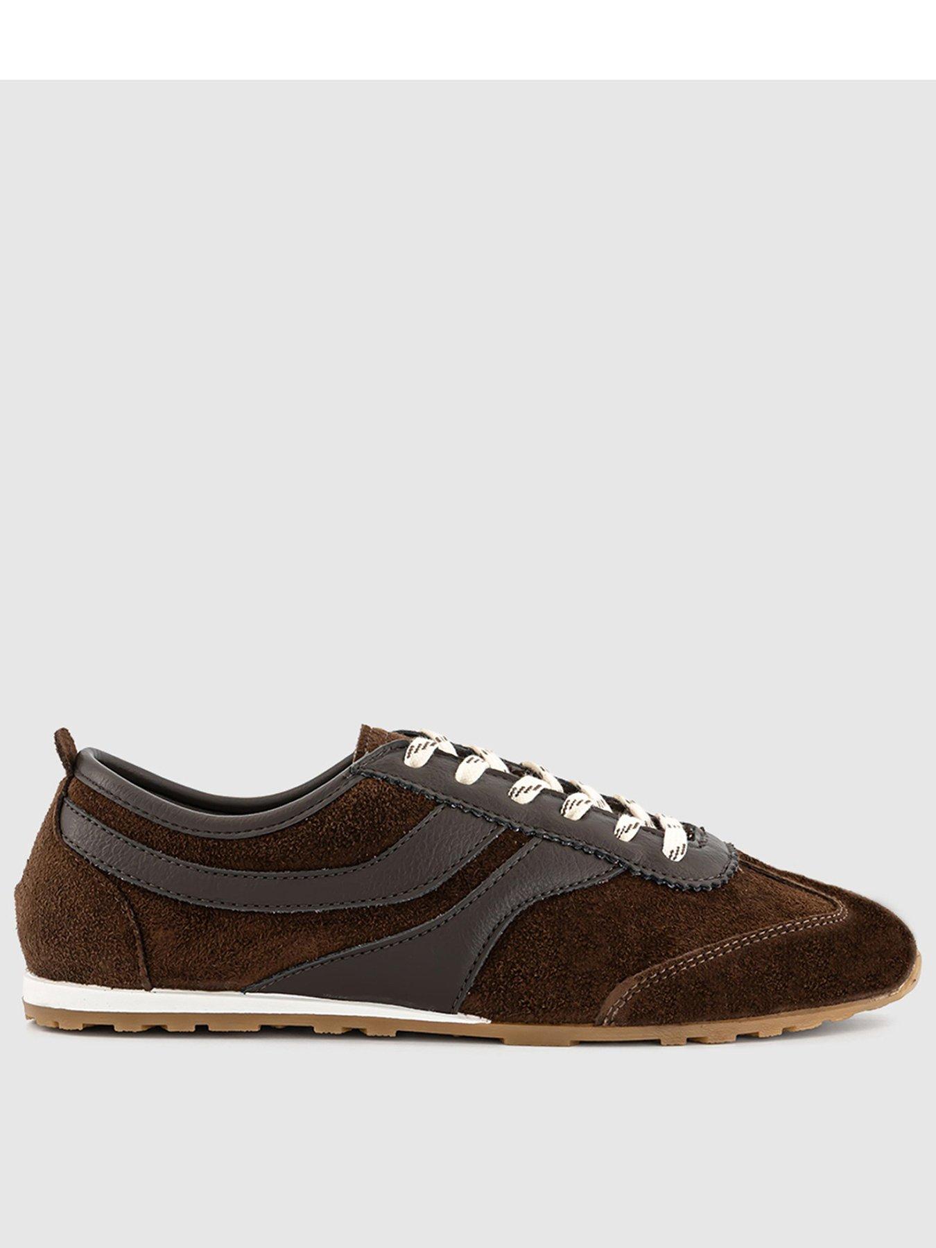 OFFICE Thunder Suede Slim Sole Runner - Brown Suede