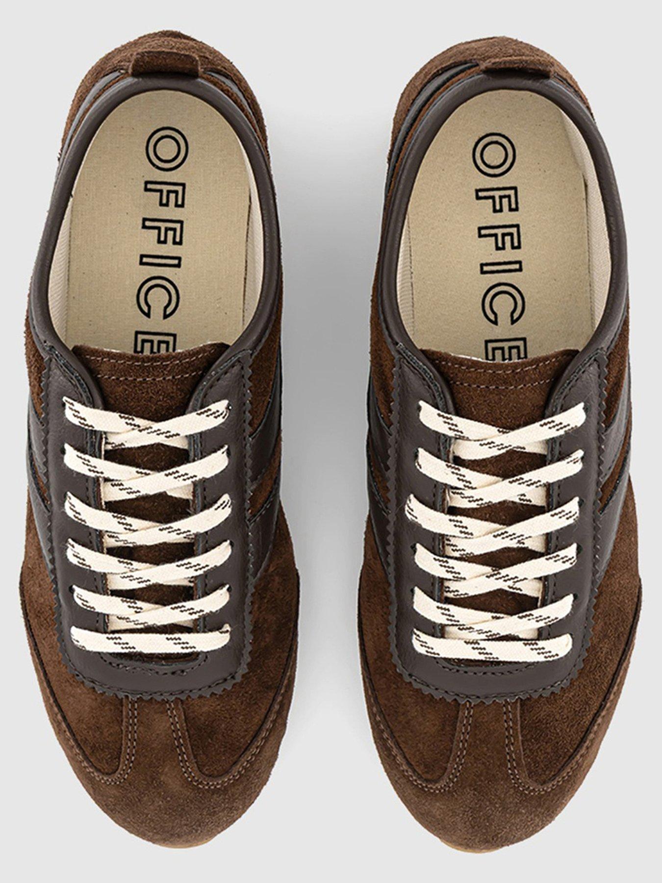 Image 2 of 4 of OFFICE Thunder Suede Slim Sole Runner - Brown Suede