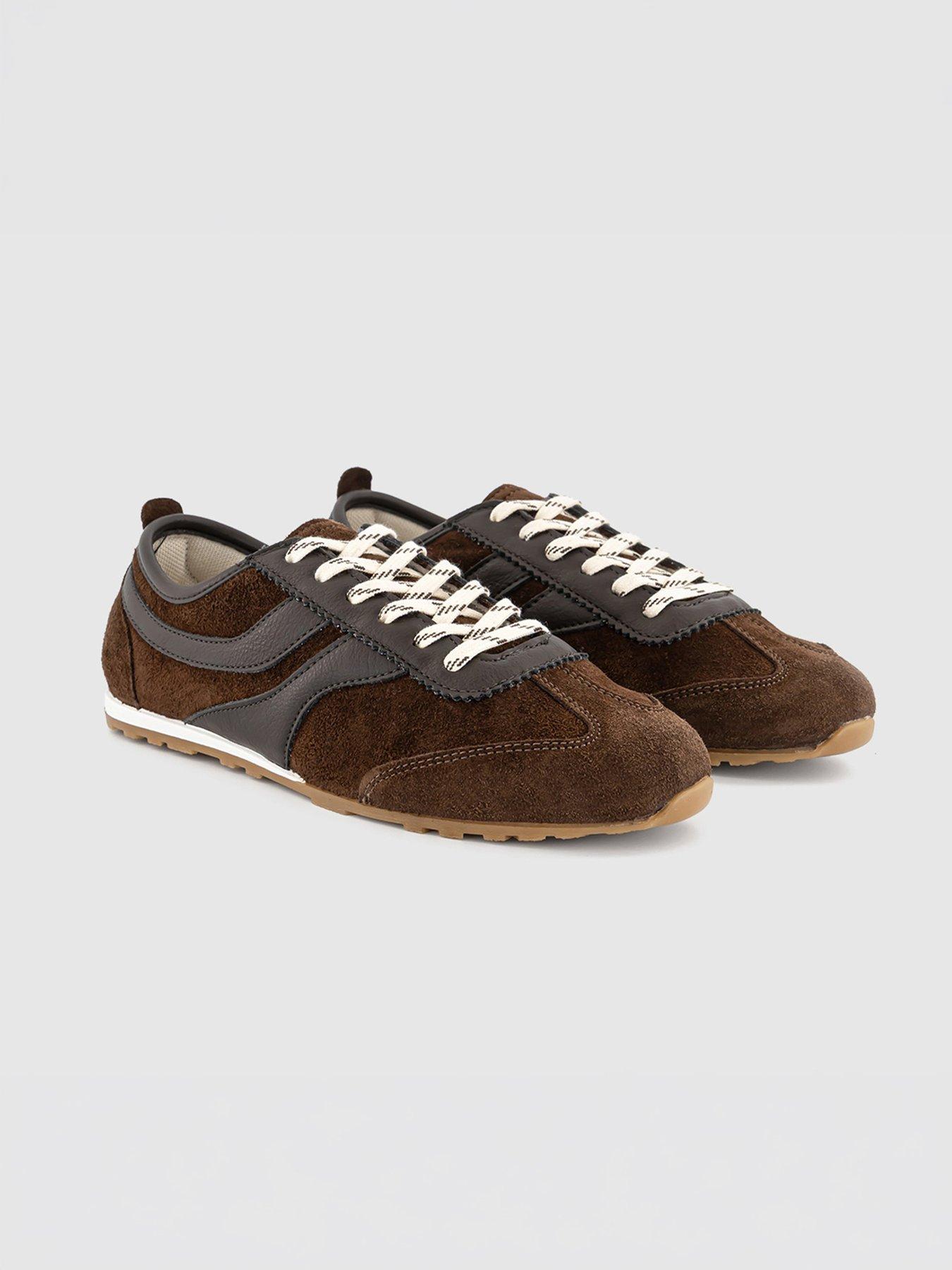 Image 4 of 4 of OFFICE Thunder Suede Slim Sole Runner - Brown Suede