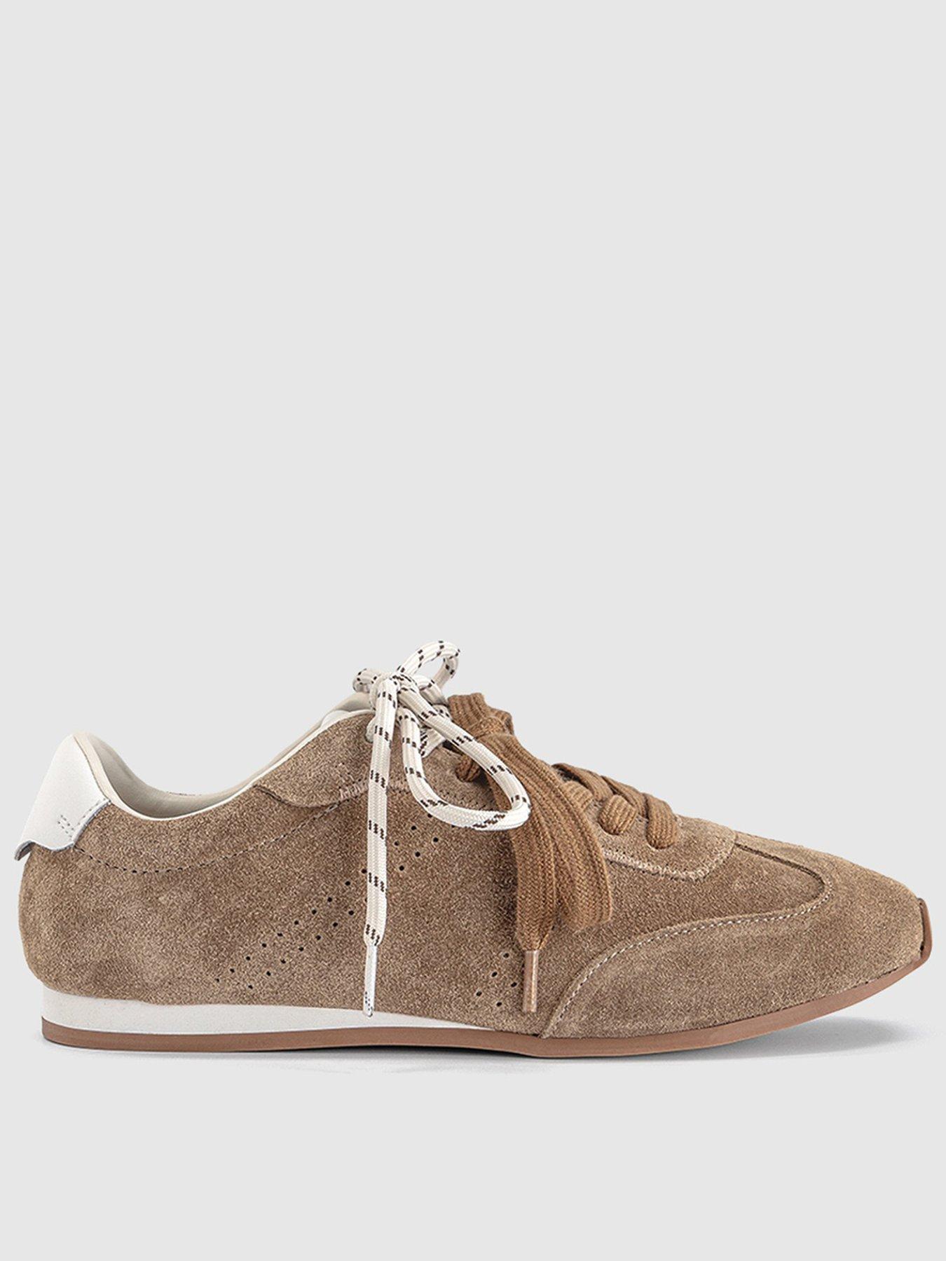 OFFICE Talon - Slim Sole Suede Runner - Tan Suede