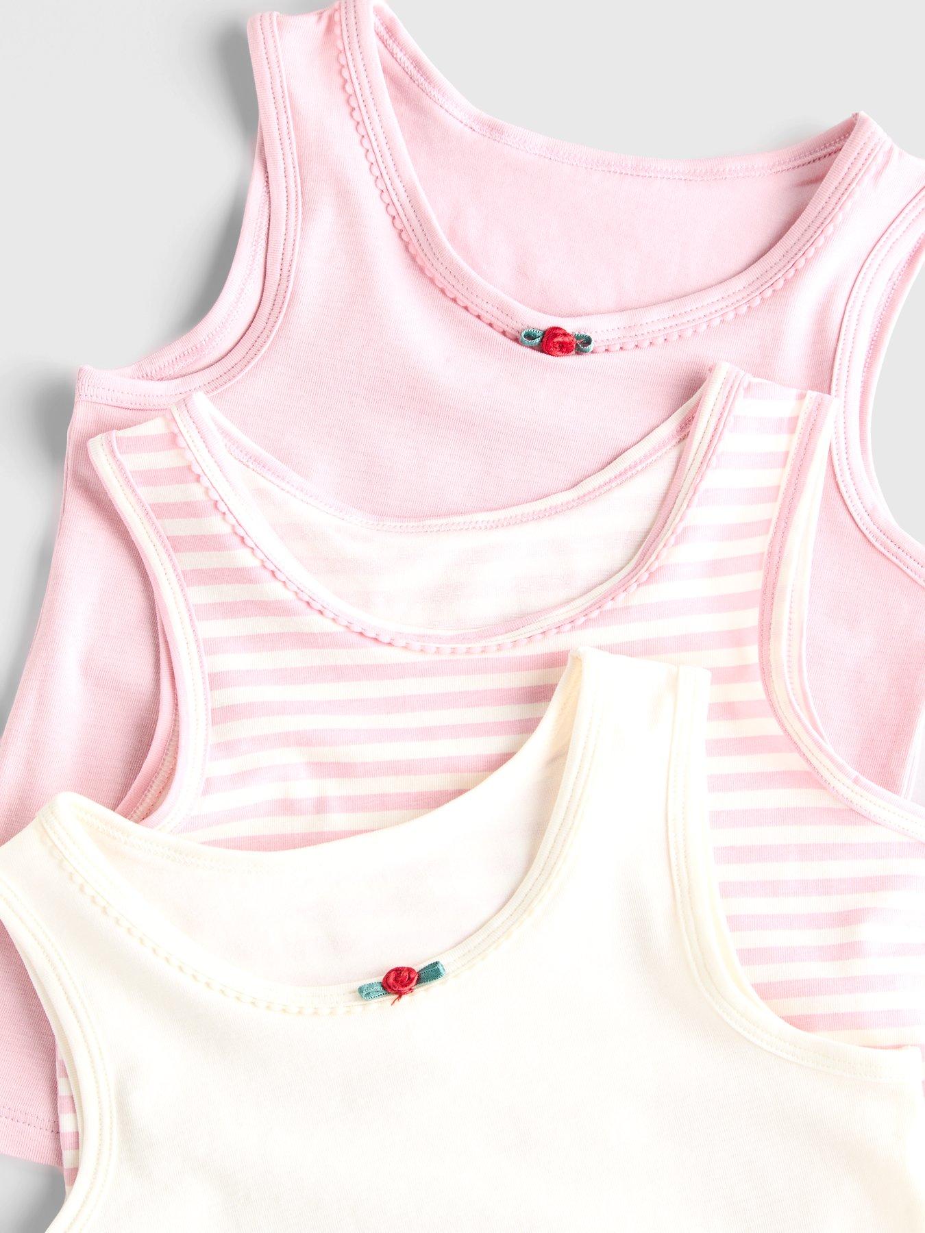 Image 4 of 5 of The Very Collection Girls' 3 Pack Rosetta Vest - Pink