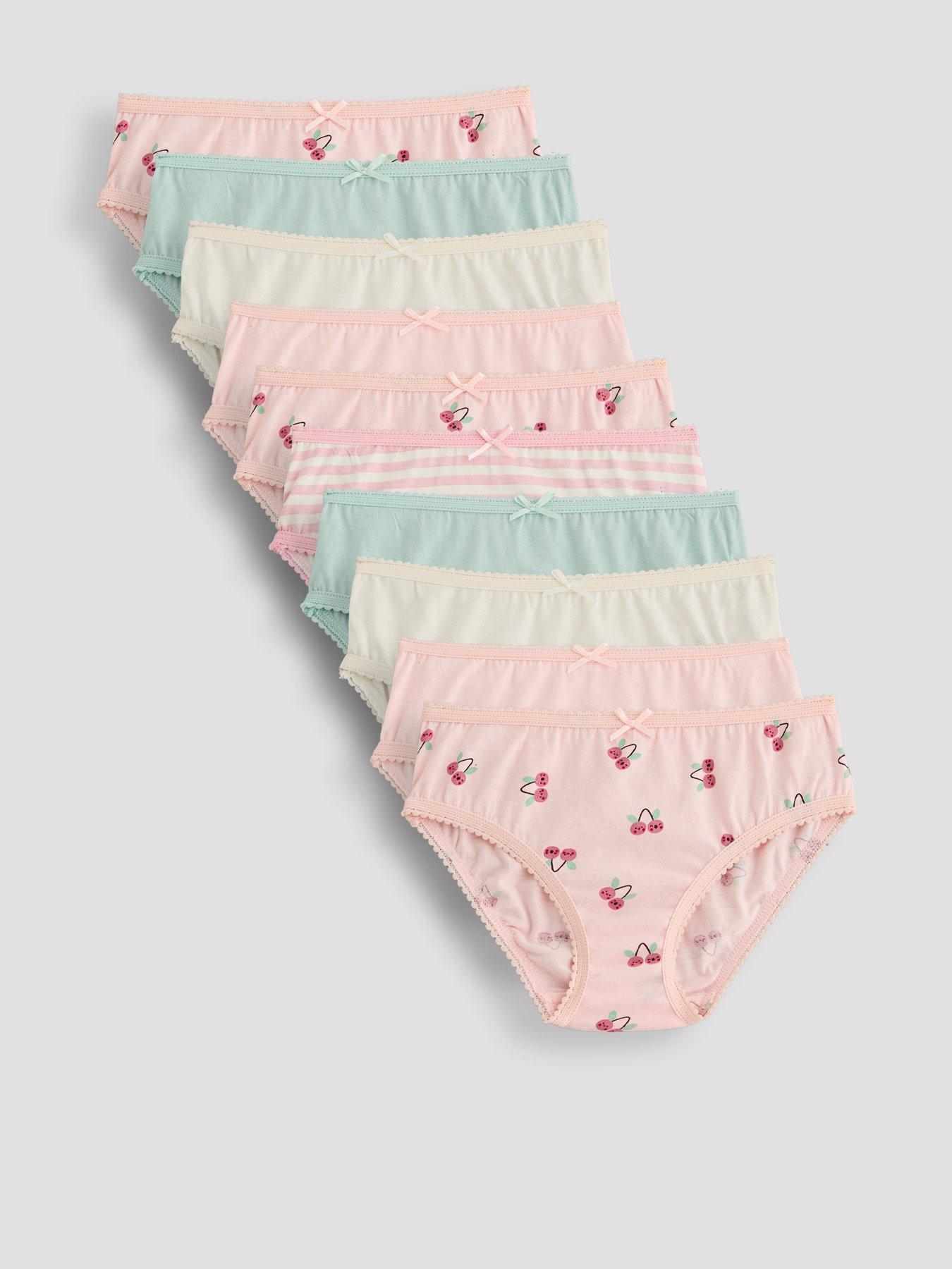 Image 1 of 5 of The Very Collection Girls' 10 Pack Floral Briefs - Pink/Multi