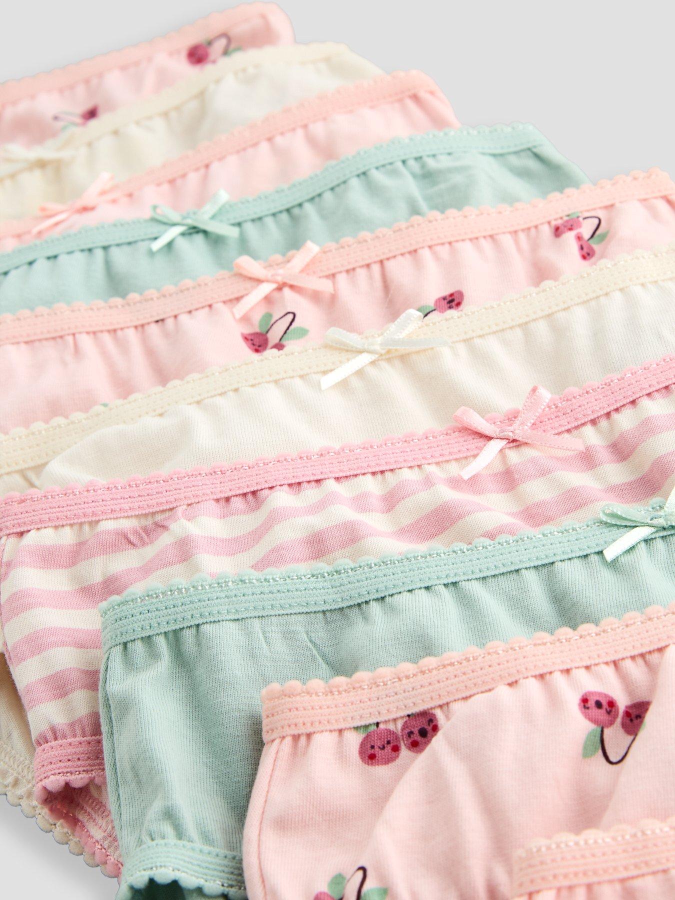 Image 5 of 5 of The Very Collection Girls' 10 Pack Floral Briefs - Pink/Multi