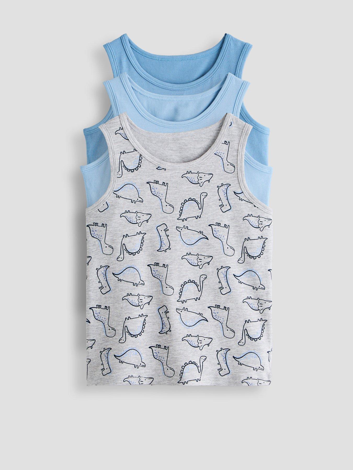 The Very Collection Boys' 3 Pack Dino Vest - Multi