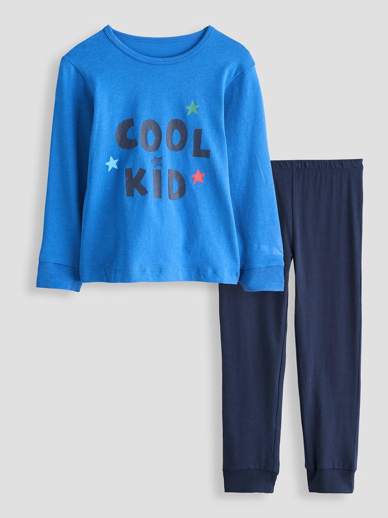 The Very Collection Cool Kid Single Long Sleeve Pyjama - Blue