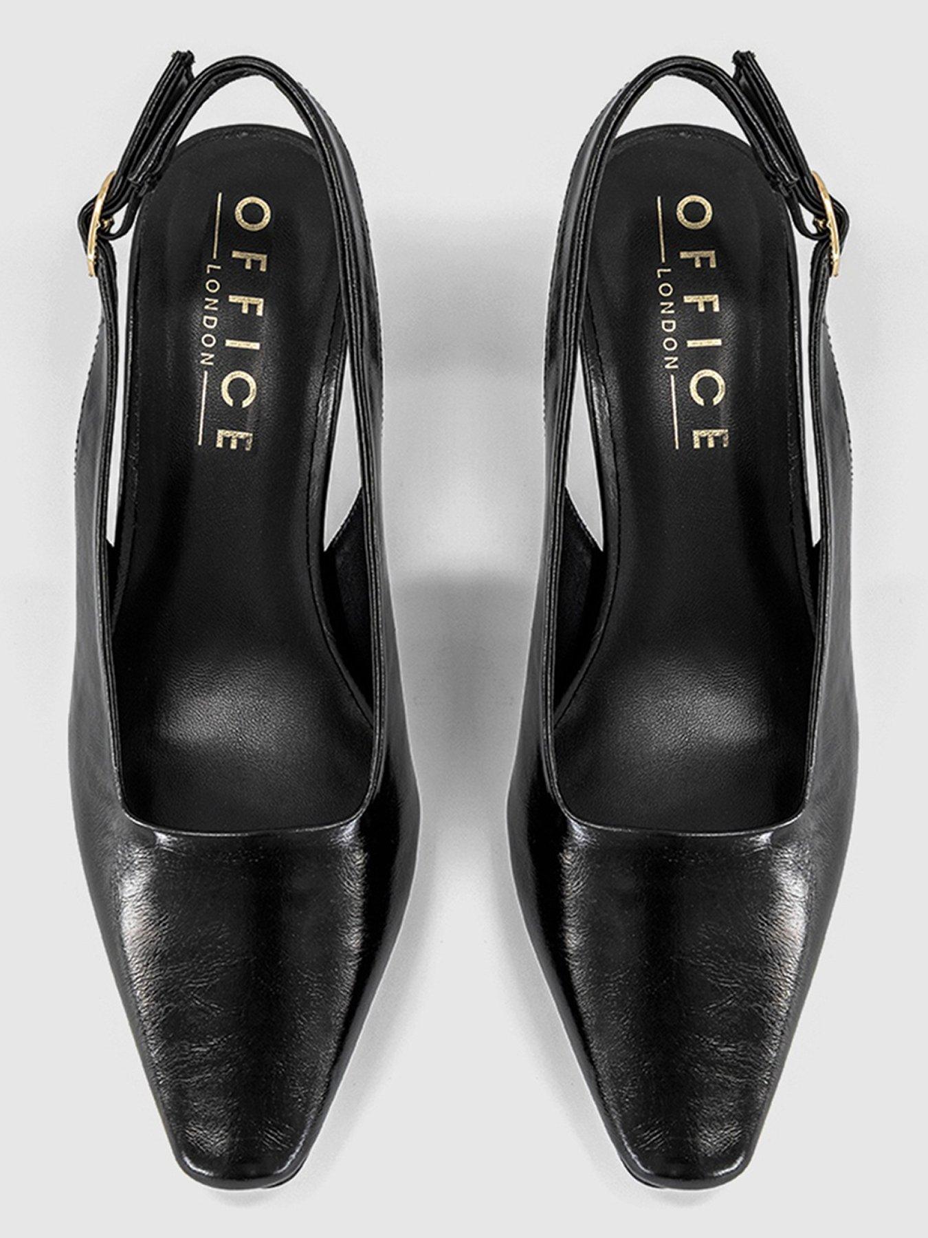 OFFICE Monaco - Chisel Toe Slingback Court Heel - Black | Littlewoods