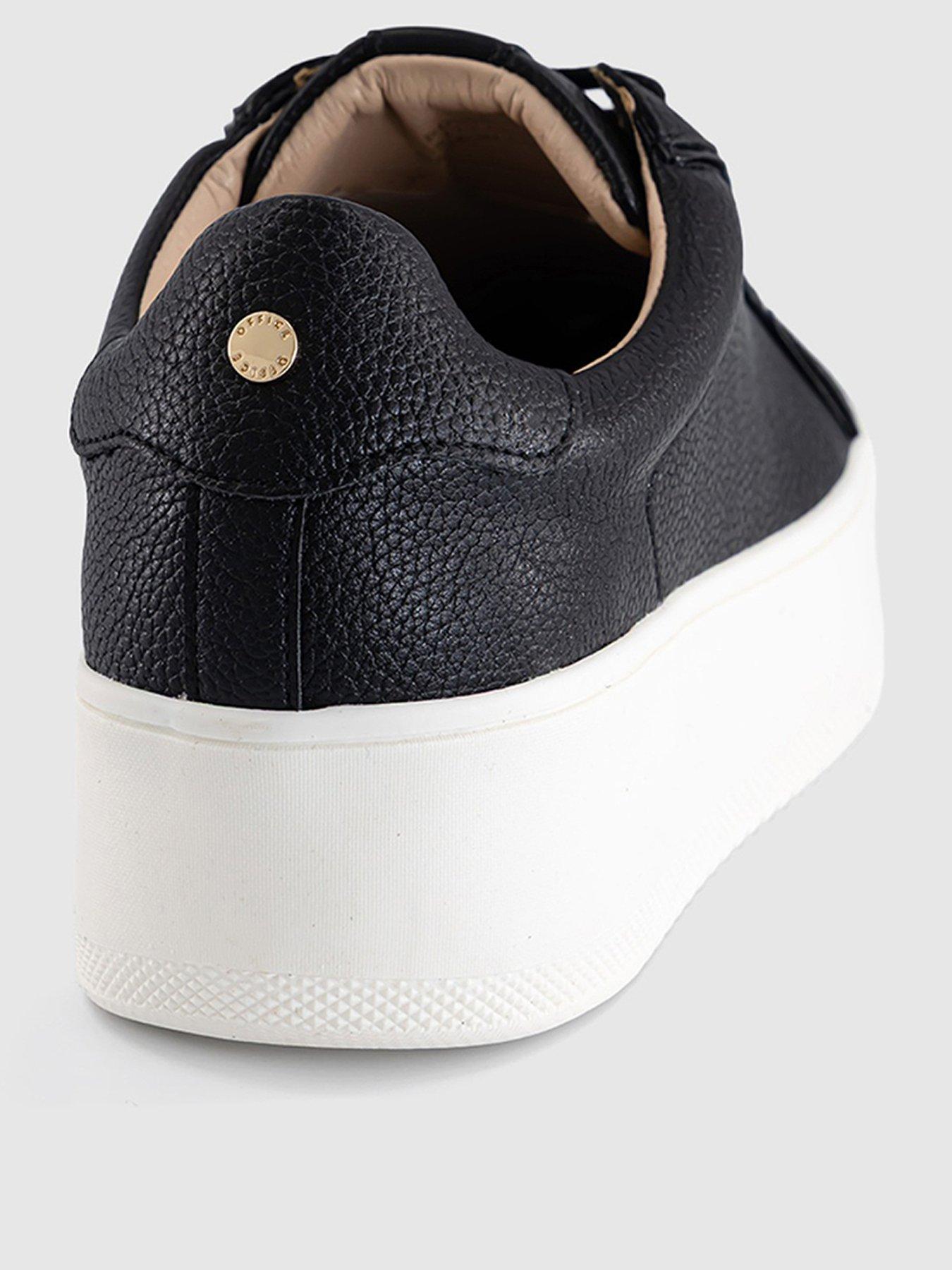  image of office-twister-lace-up-platform-trainer-black
