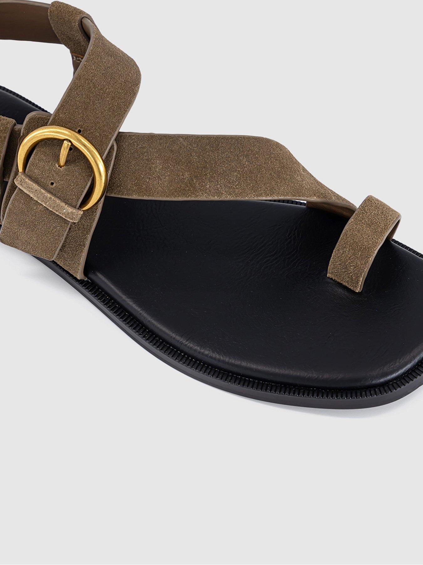 Image 5 of 6 of OFFICE Suede Sandal - Brown Suede