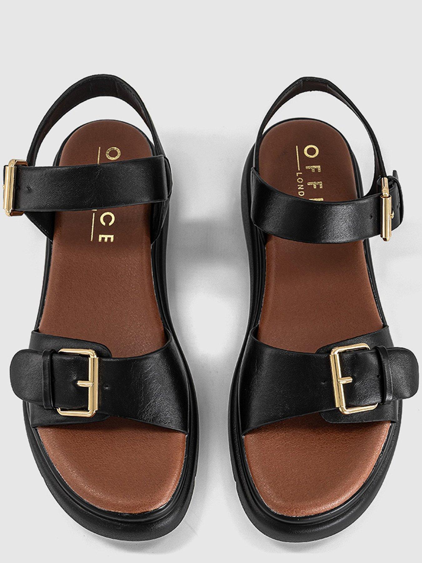 Image 3 of 5 of OFFICE Buckle Detail Platform Sandal - Black