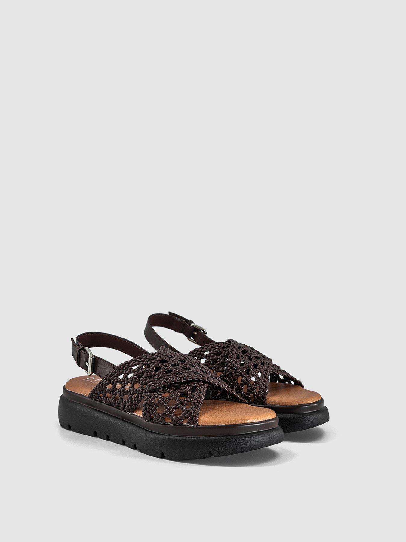  image of office-suki-woven-cross-over-platform-sandal-brown