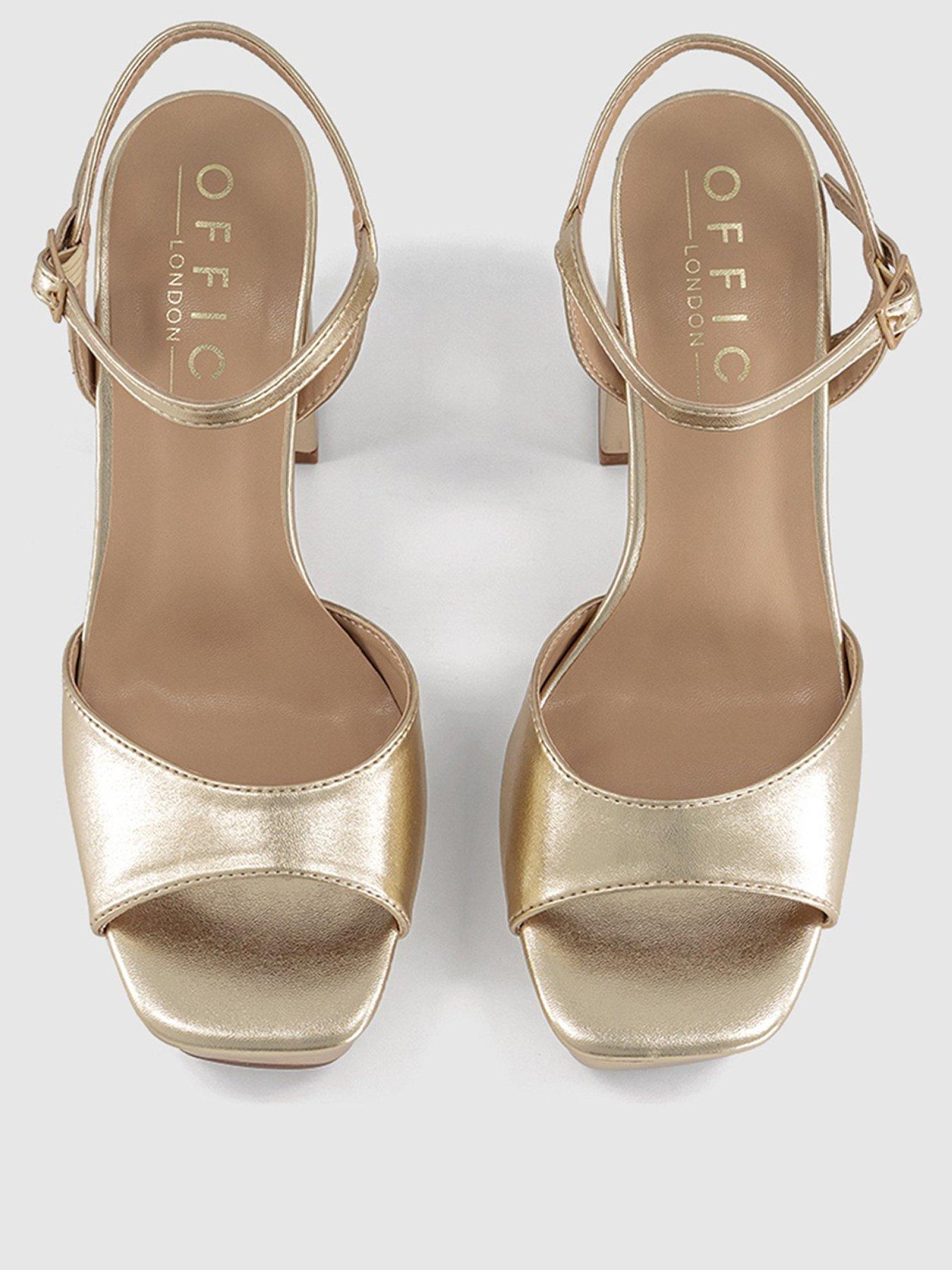stillFront image of office-helix-two-part-platform-heeled-sandal-gold
