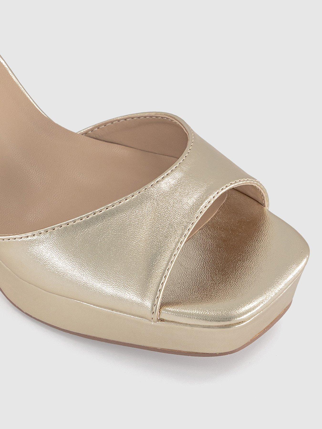  image of office-helix-two-part-platform-heeled-sandal-gold