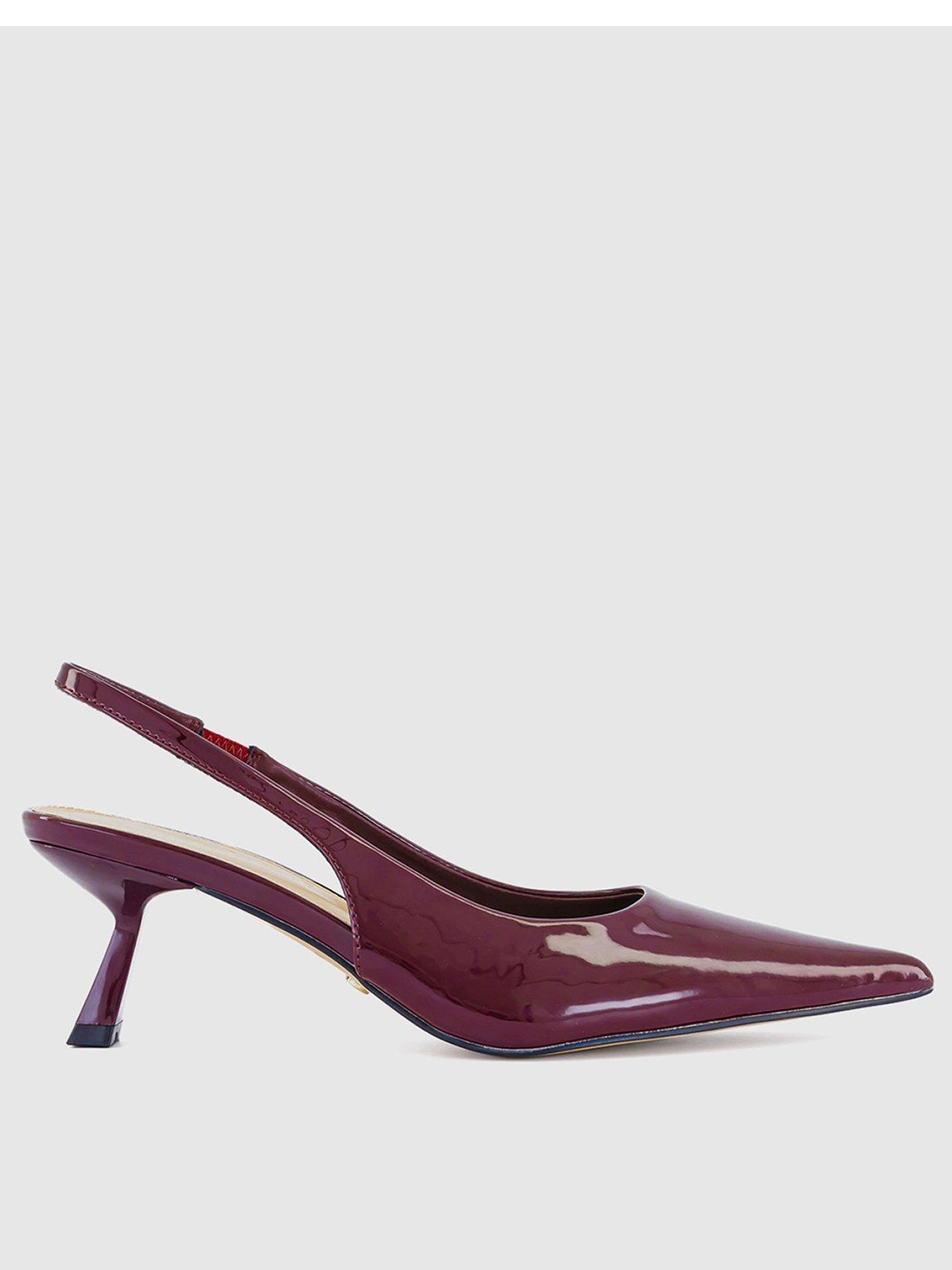 OFFICE Million - Slingback Kitten Heel Court - Berry