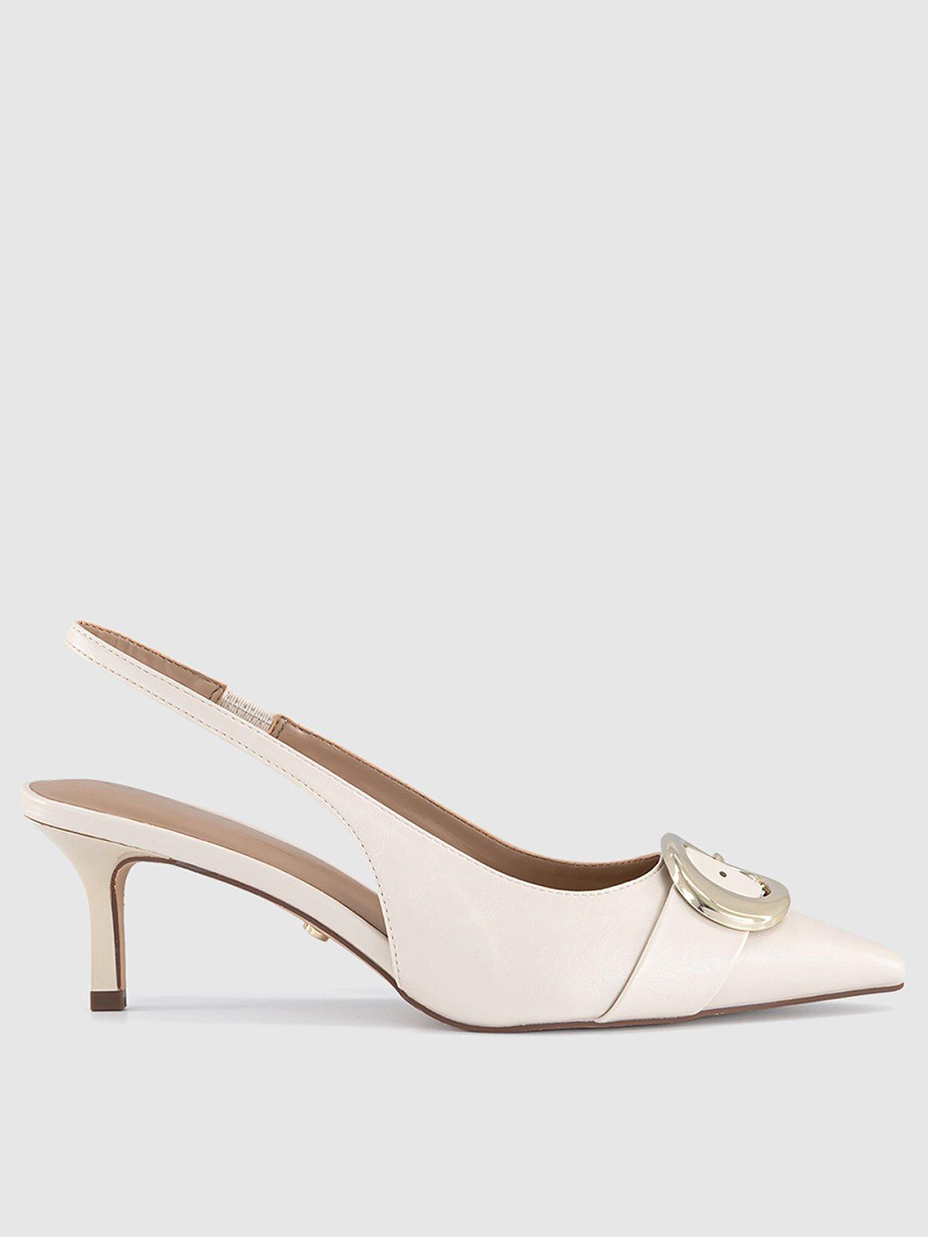 OFFICE Maeva- Buckle Trim Slingback - Off White