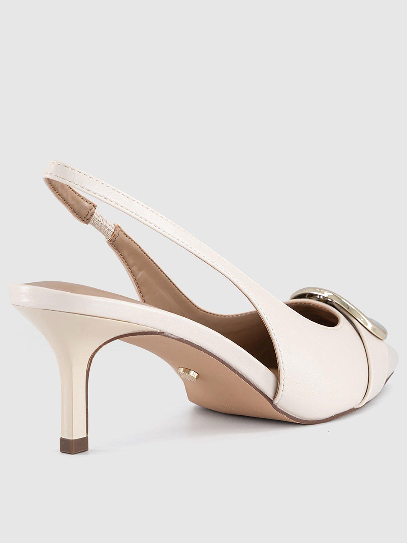  image of office-maeva--buckle-trim-slingback-off-white
