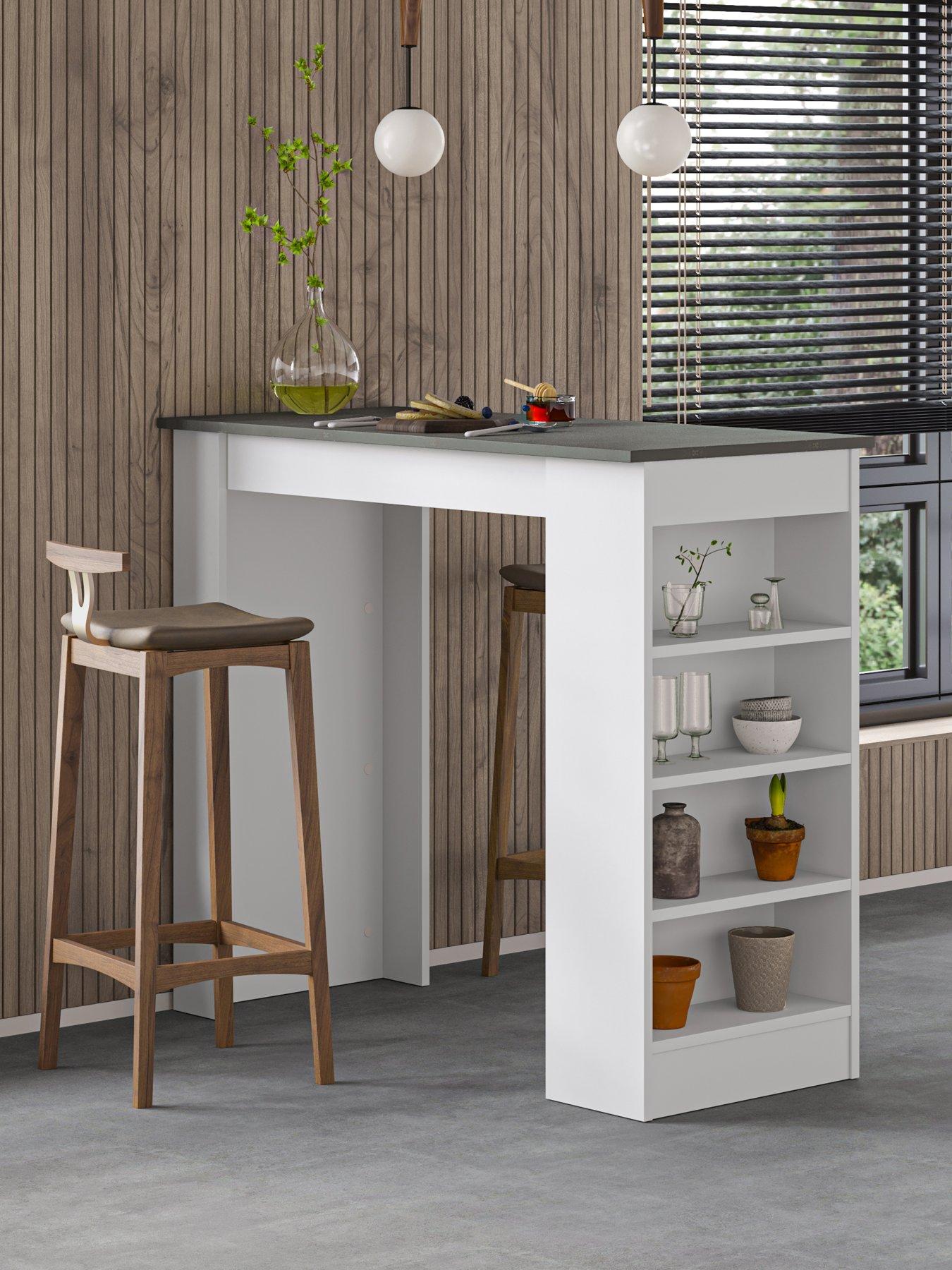 Image 1 of 6 of Decortie Swallow Bar Table - Grey/white