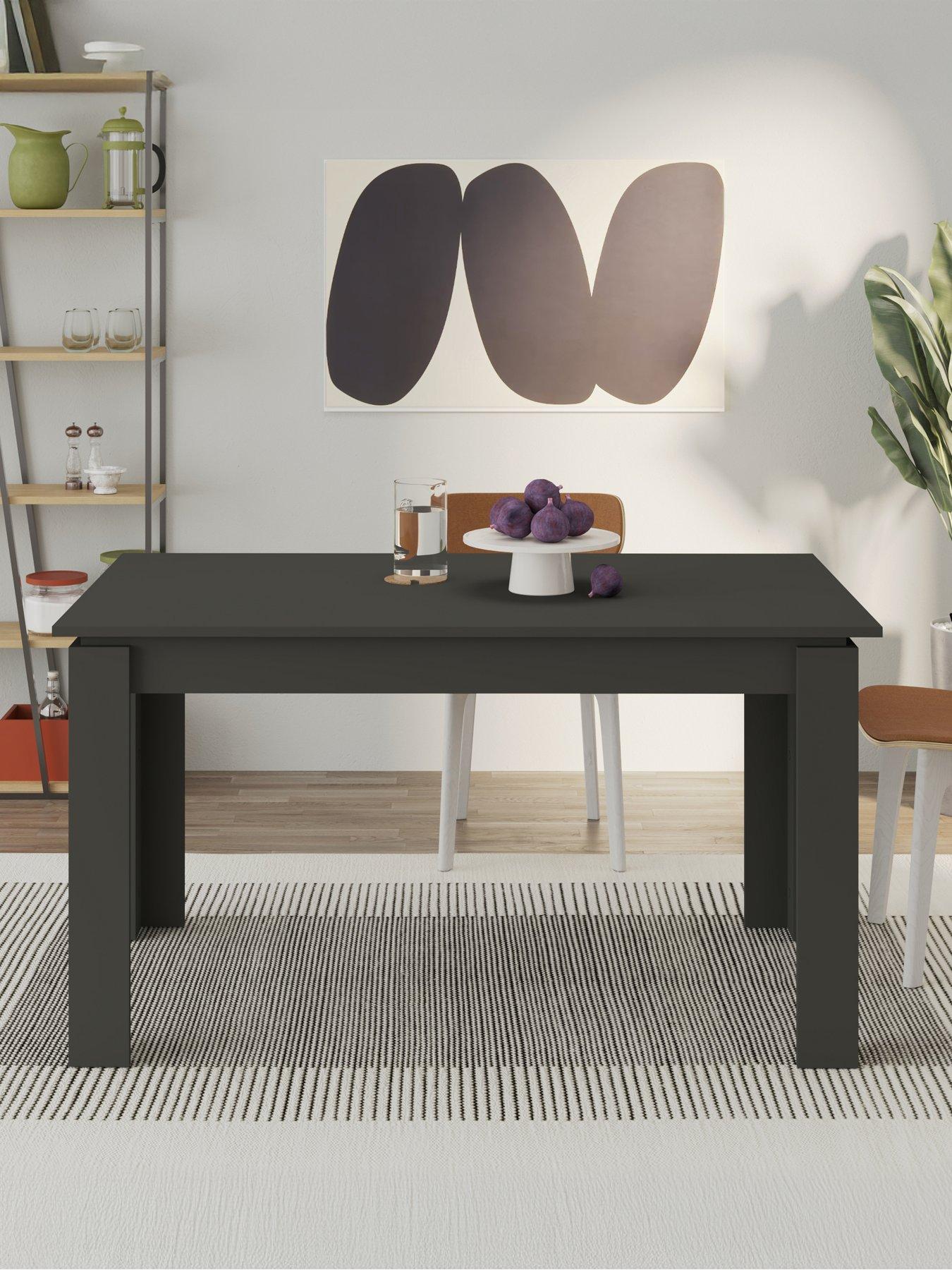  image of decortie-tolmen-dining-table--anthracite