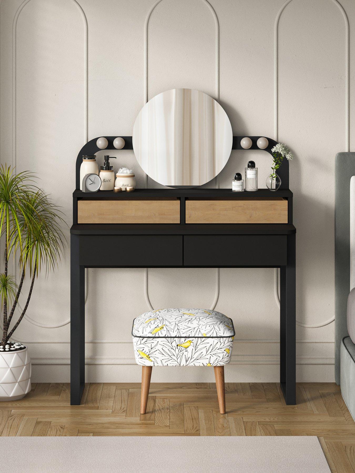  image of decortie-lora-dressing-table-black-oak