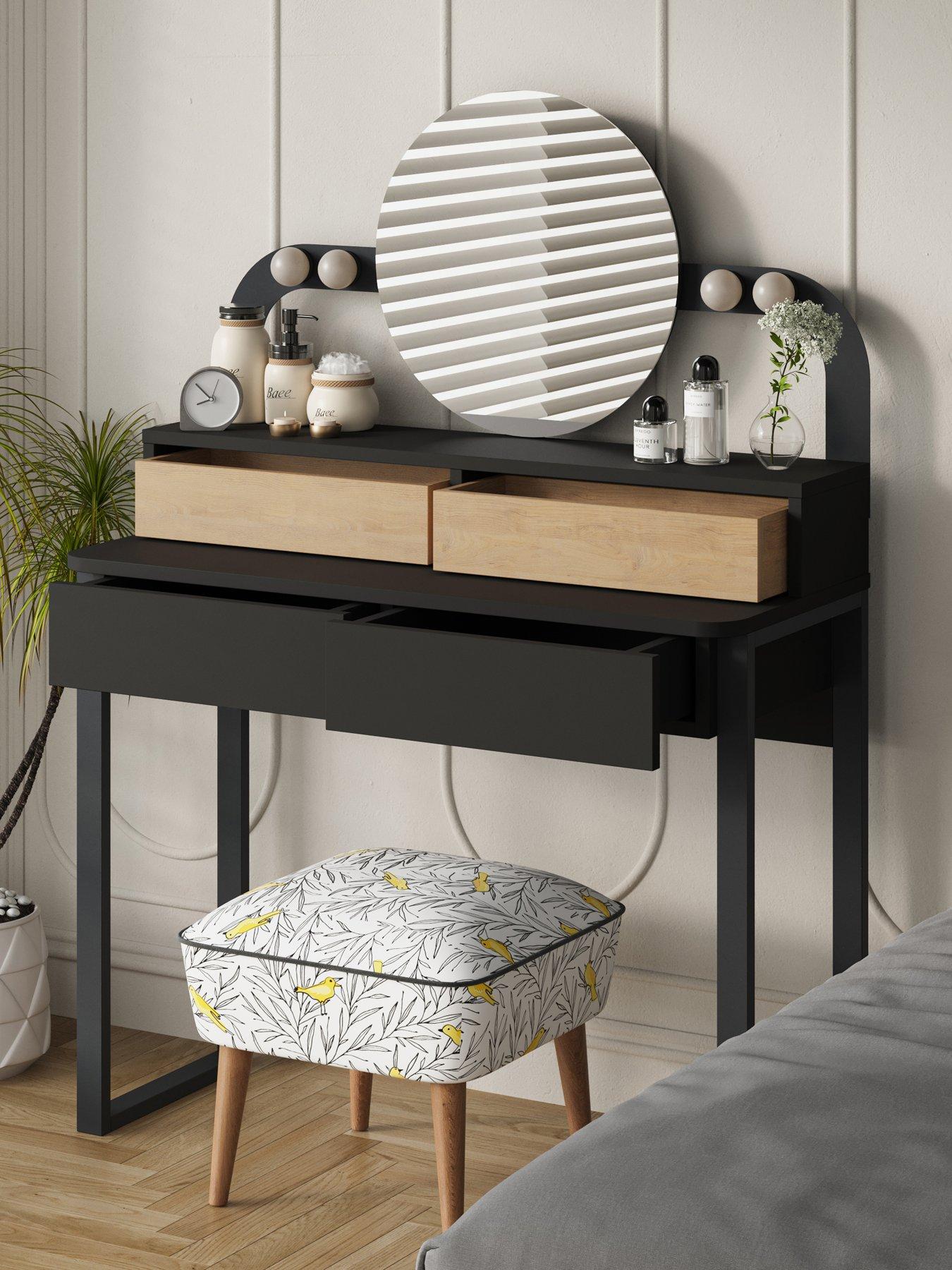  image of decortie-lora-dressing-table-black-oak