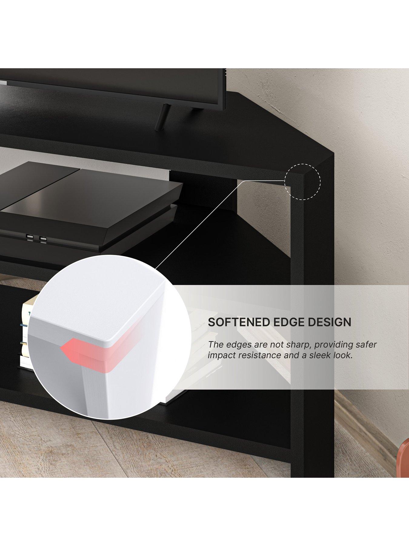  image of decortie-thales-corner-tv-stand-black