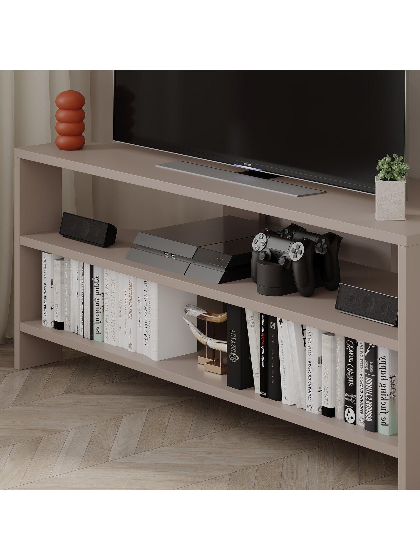 image of decortie-thales-corner-tv-stand-mocha