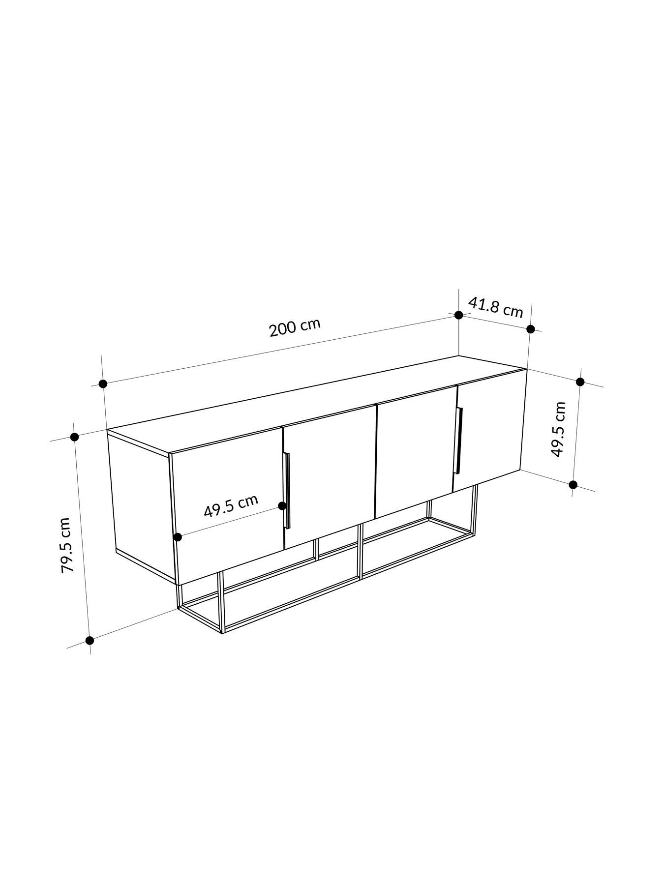 Image 6 of 7 of Decortie Tontini Large Sideboard - Mocha