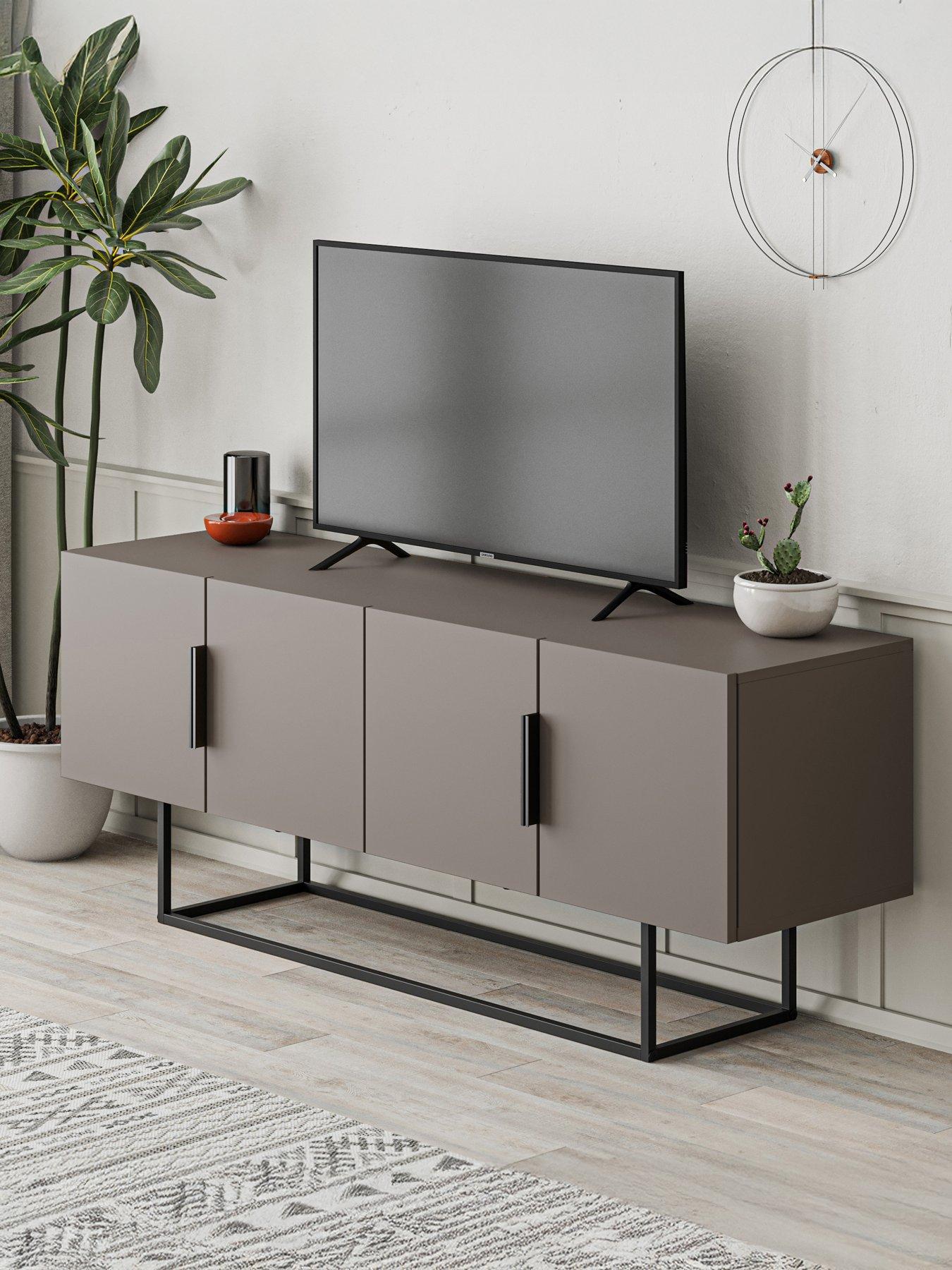 front image of decortie-tontini-tv-stand-mocha