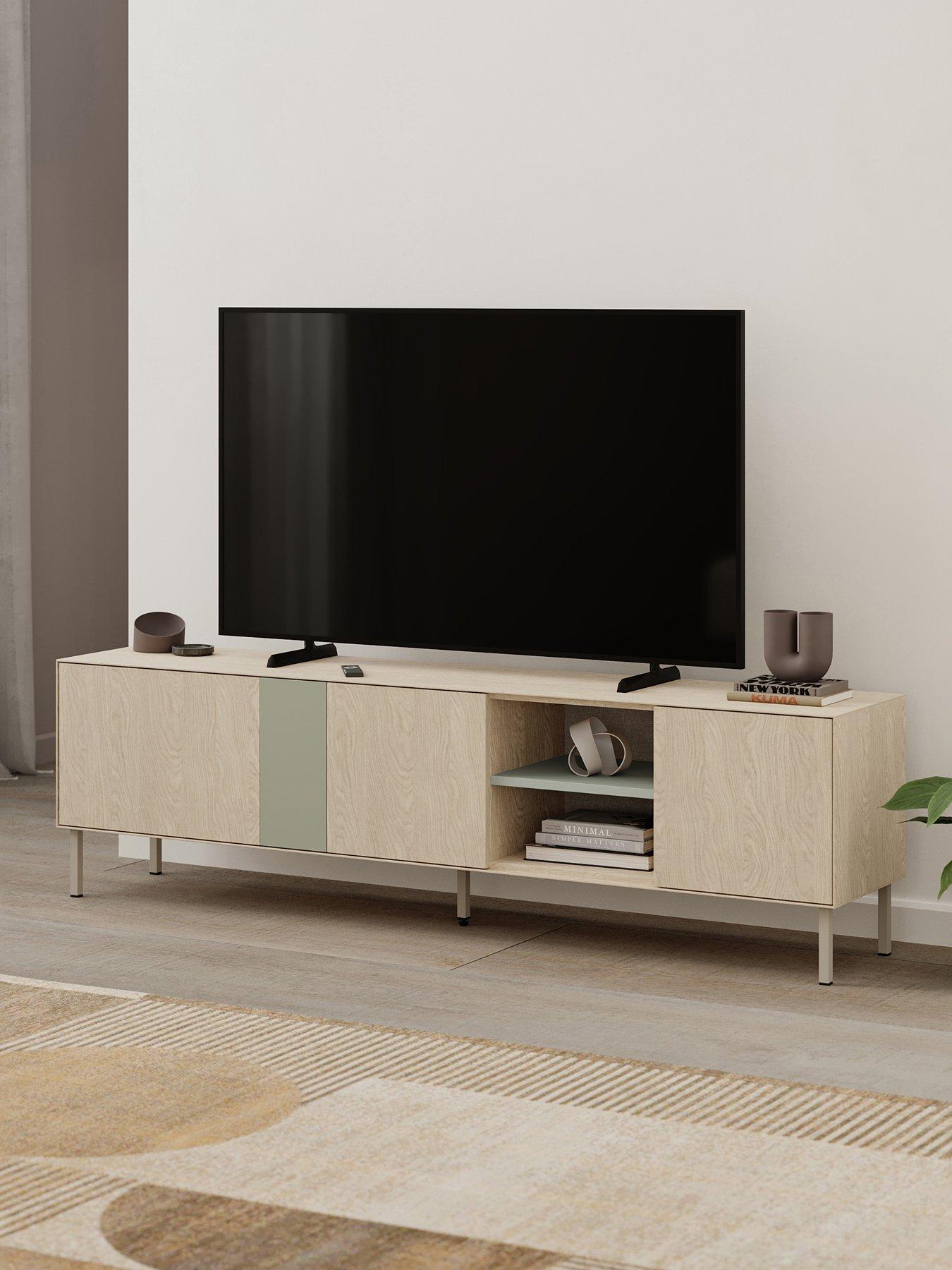 front image of decortie-vena-tv-stand-green