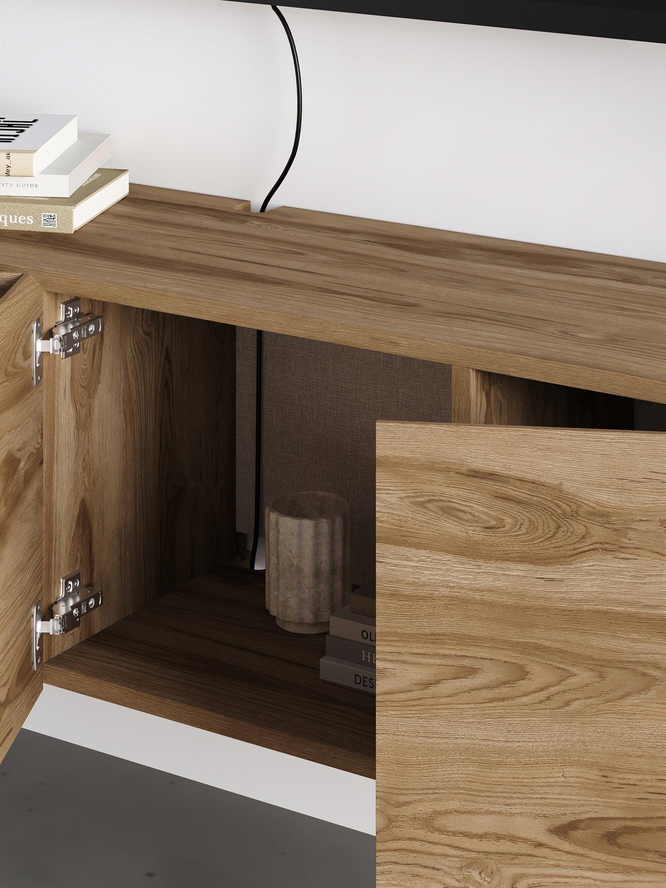  image of decortie-combe-wall-mounted-tv-cabinet-deep-oud
