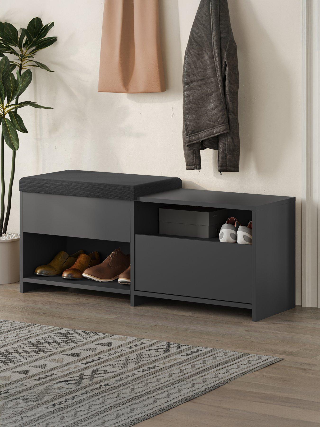 front image of decortie-filux-shoe-storage-bench