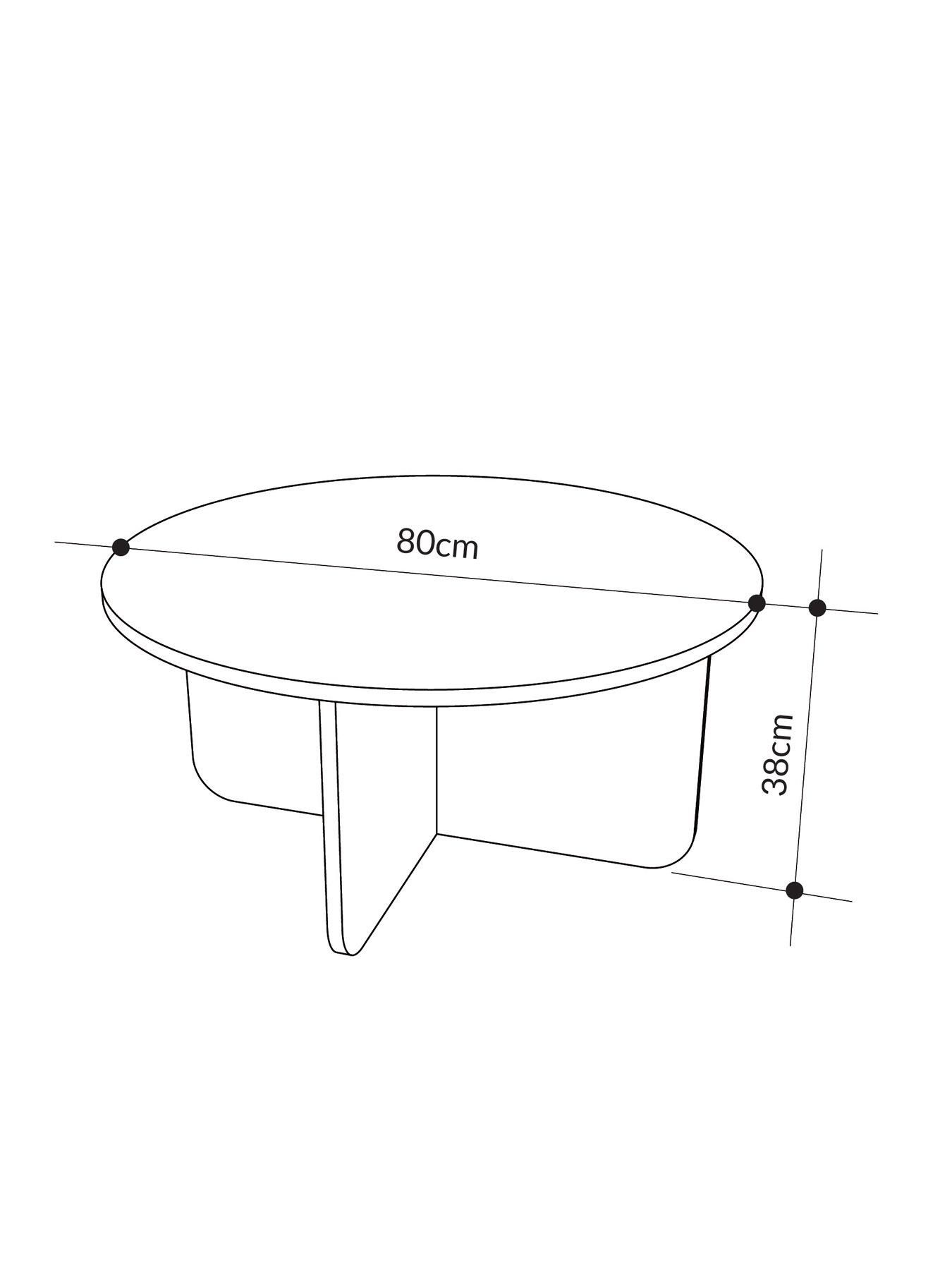  image of decortie-hillary-round-coffee-table-oak-green