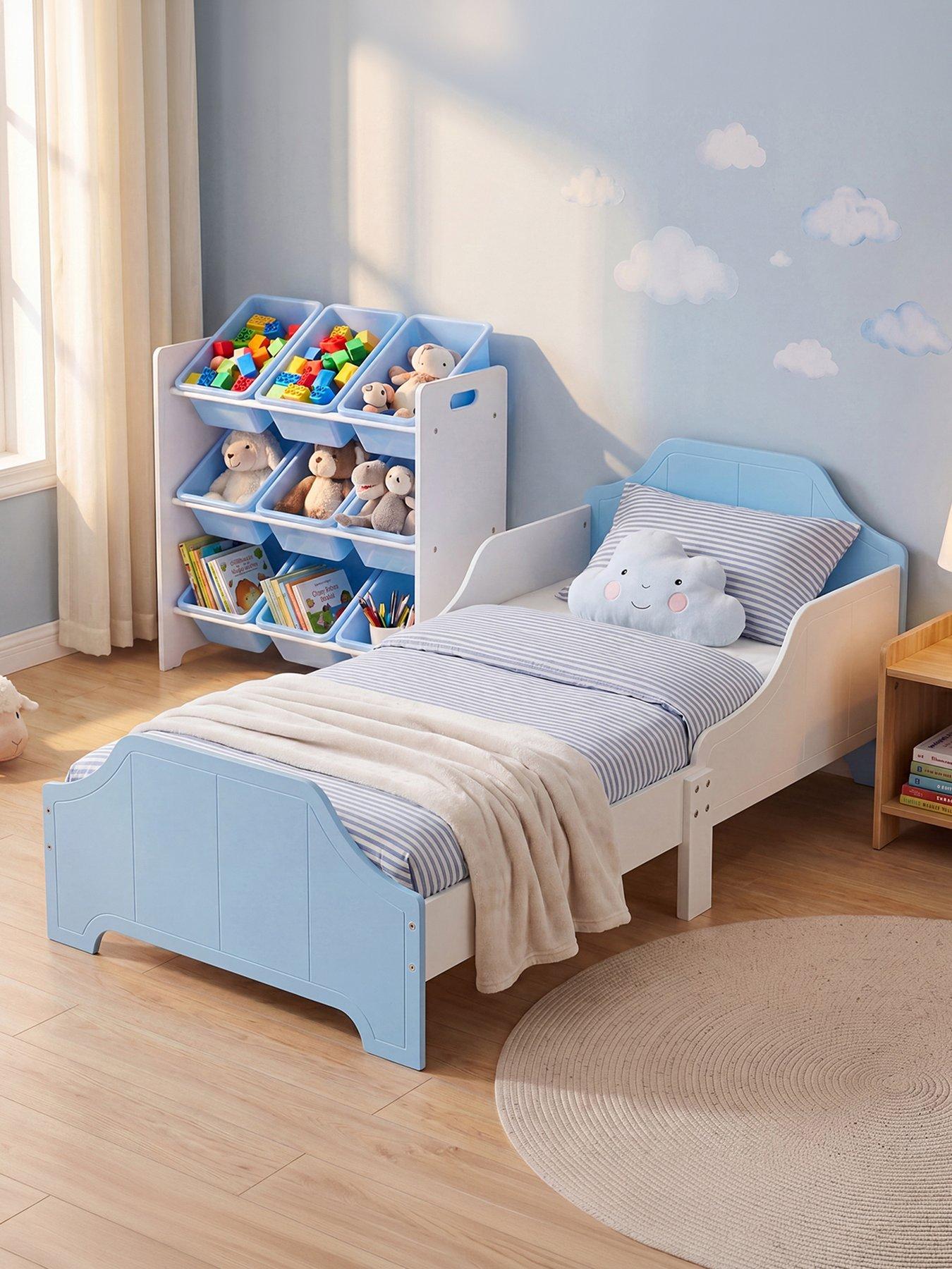Liberty House Two Tone Toddler Bed - White  &  Blue